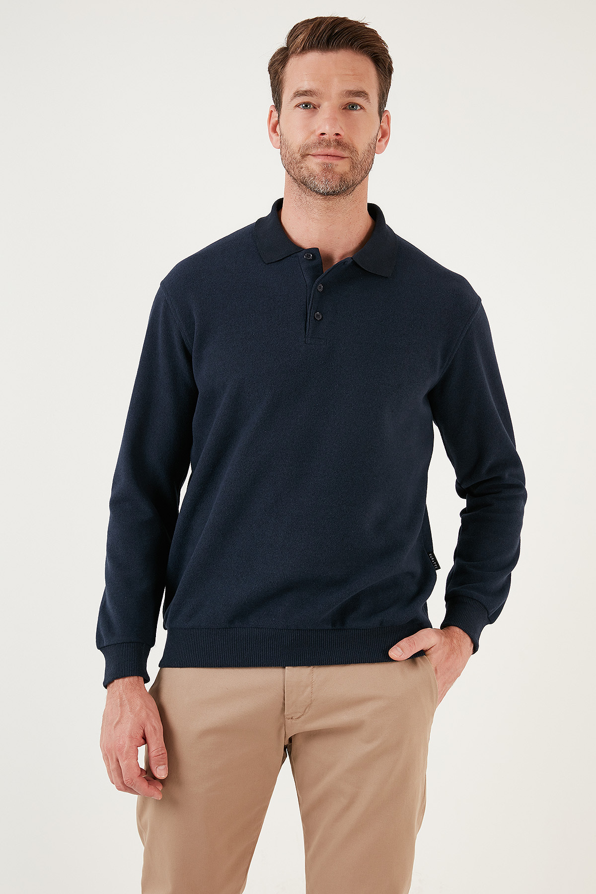 Buratti Pamuk Karışımlı Regular Fit Polo Yaka Kazak Erkek POLO YAKA KAZAK 456223 görsel 4