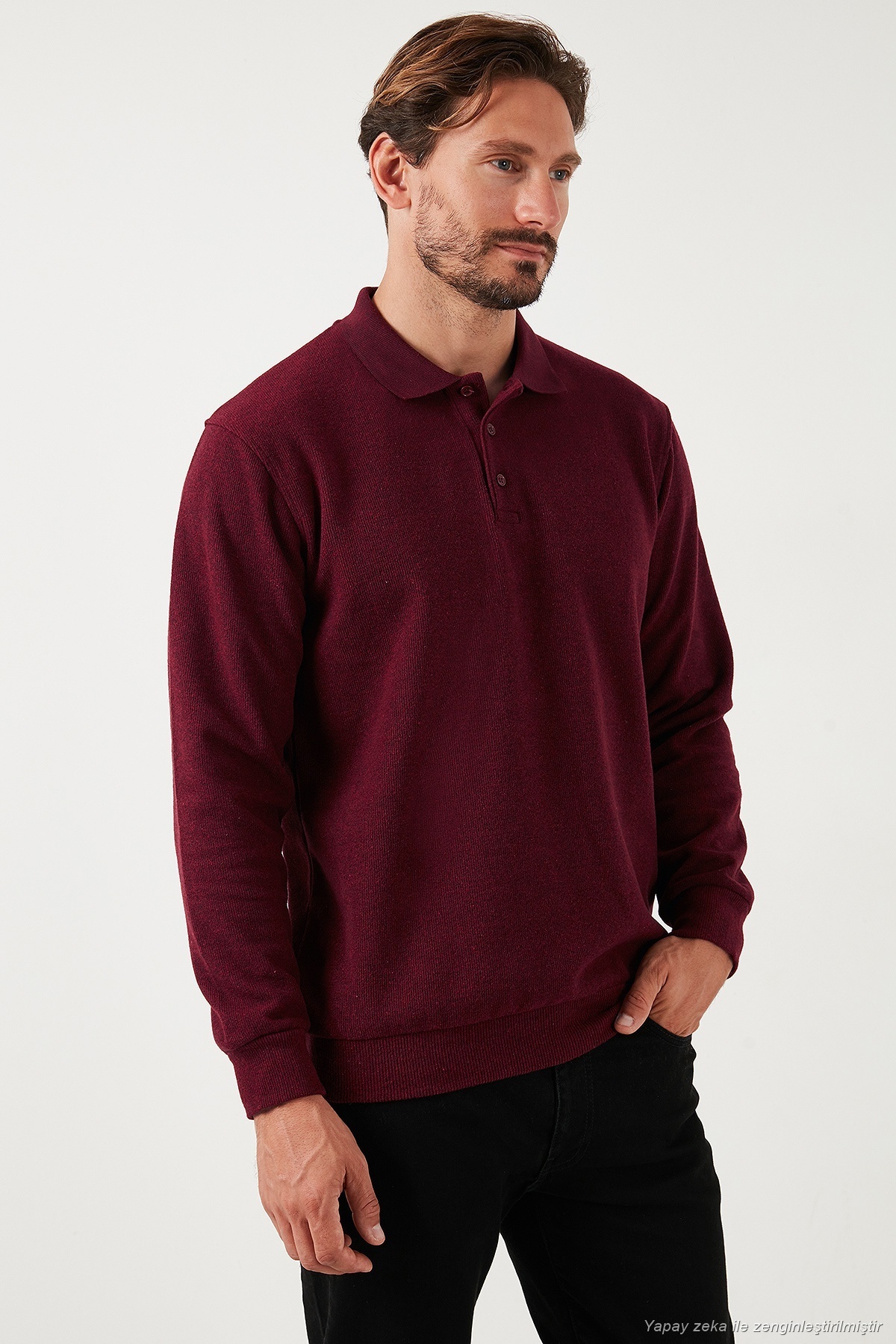 Buratti Pamuk Karışımlı Regular Fit Polo Yaka Kazak Erkek POLO YAKA KAZAK 456223 görsel 5