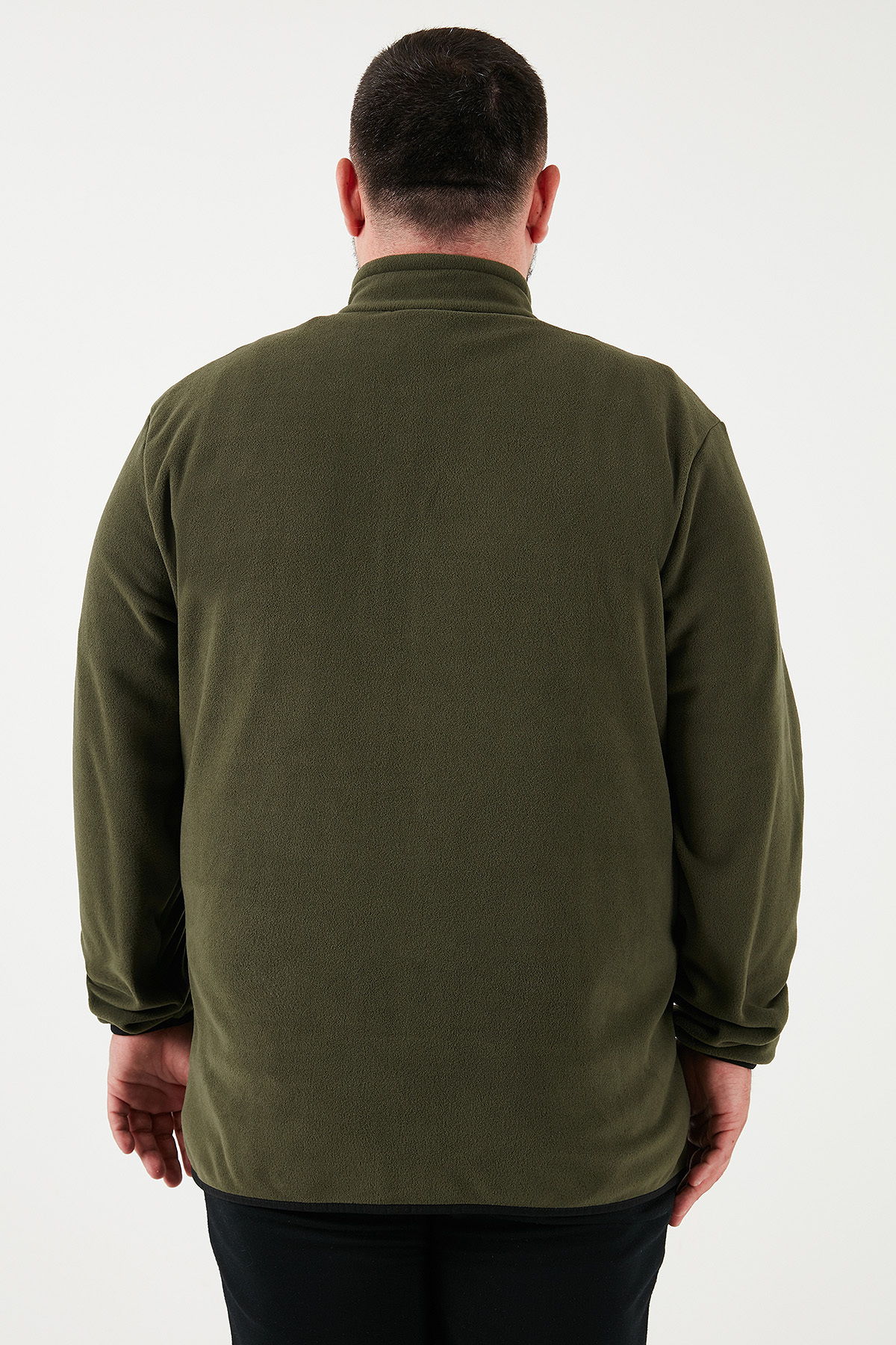 Buratti Regular Fit Dik Yaka Fermuarlı Büyük Beden Polar Hırka Erkek HIRKA 5906028B görsel 7