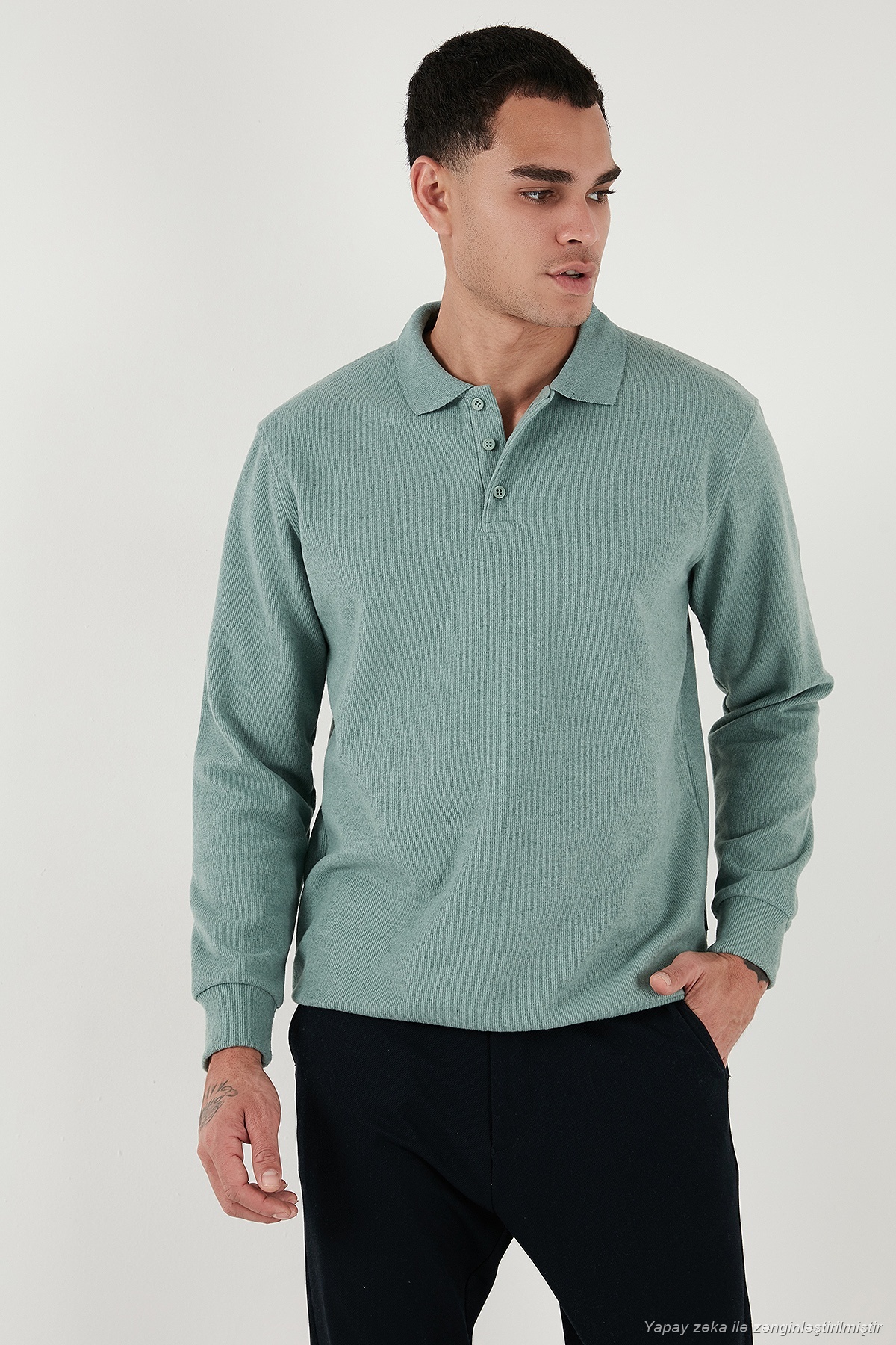 Buratti Pamuk Karışımlı Regular Fit Polo Yaka Kazak Erkek POLO YAKA KAZAK 456223 görsel 2