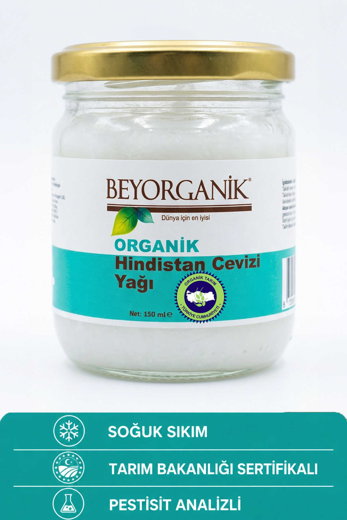 Organik Hindistan Cevizi Yağı 150ml (Soğuk Sıkım) — 8682125488561