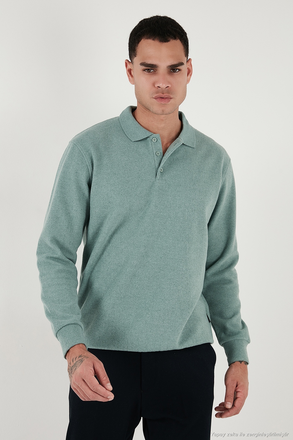 Buratti Pamuk Karışımlı Regular Fit Polo Yaka Kazak Erkek POLO YAKA KAZAK 456223 görsel 4