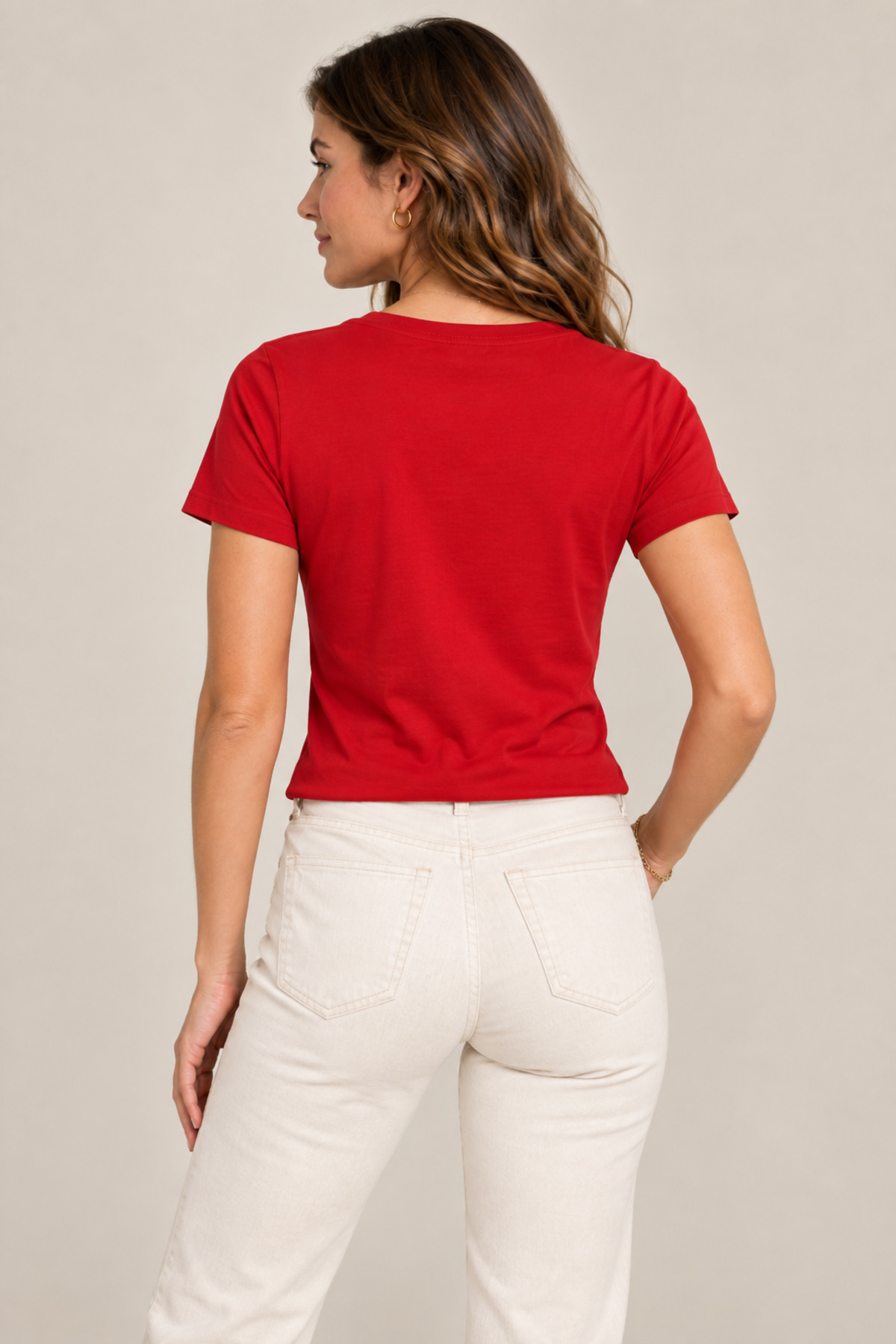 PROLET V Yaka Kadın T-Shirt görsel 3