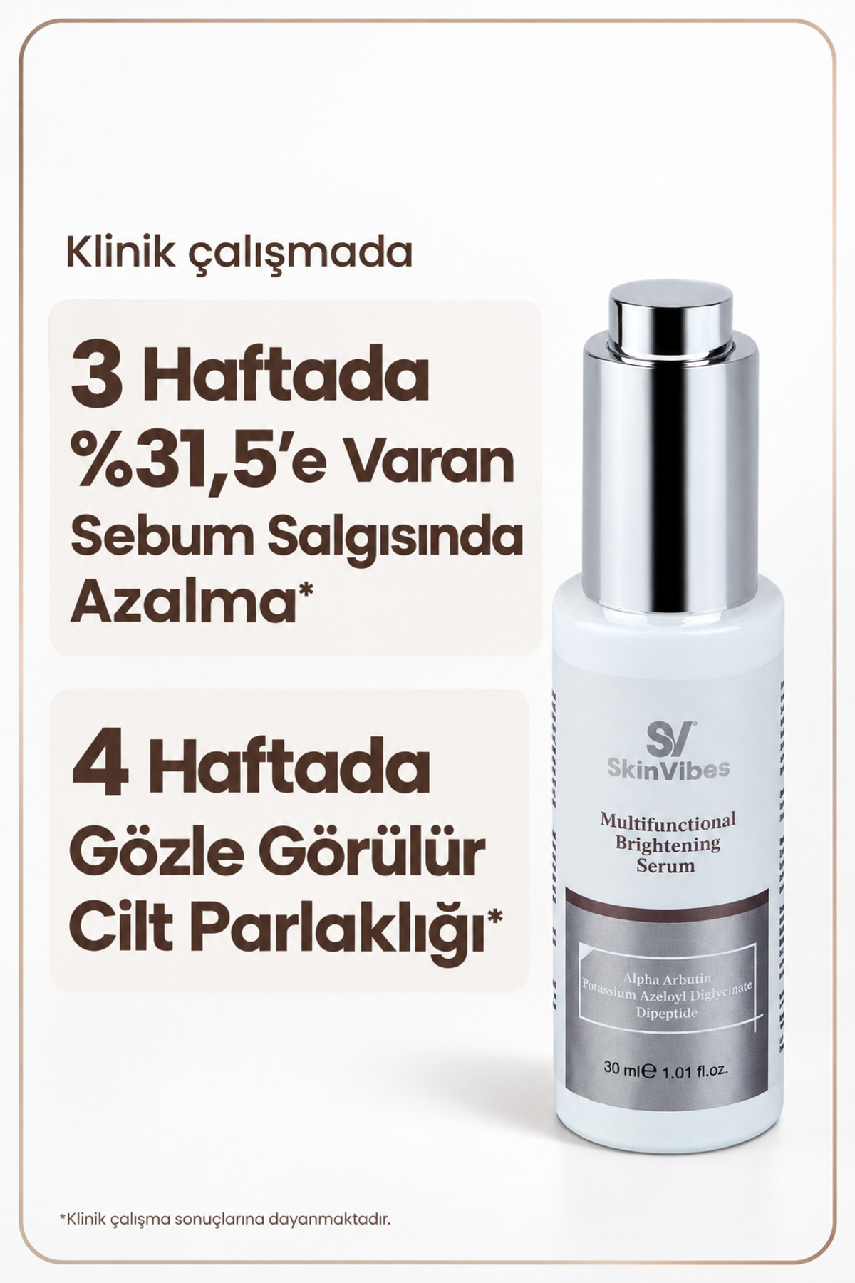 Skinvibes Leke ve Karşıtı Azelaik Asit Kompleks Serum Arbutin ve Niasinamid 30 ml — 1.01