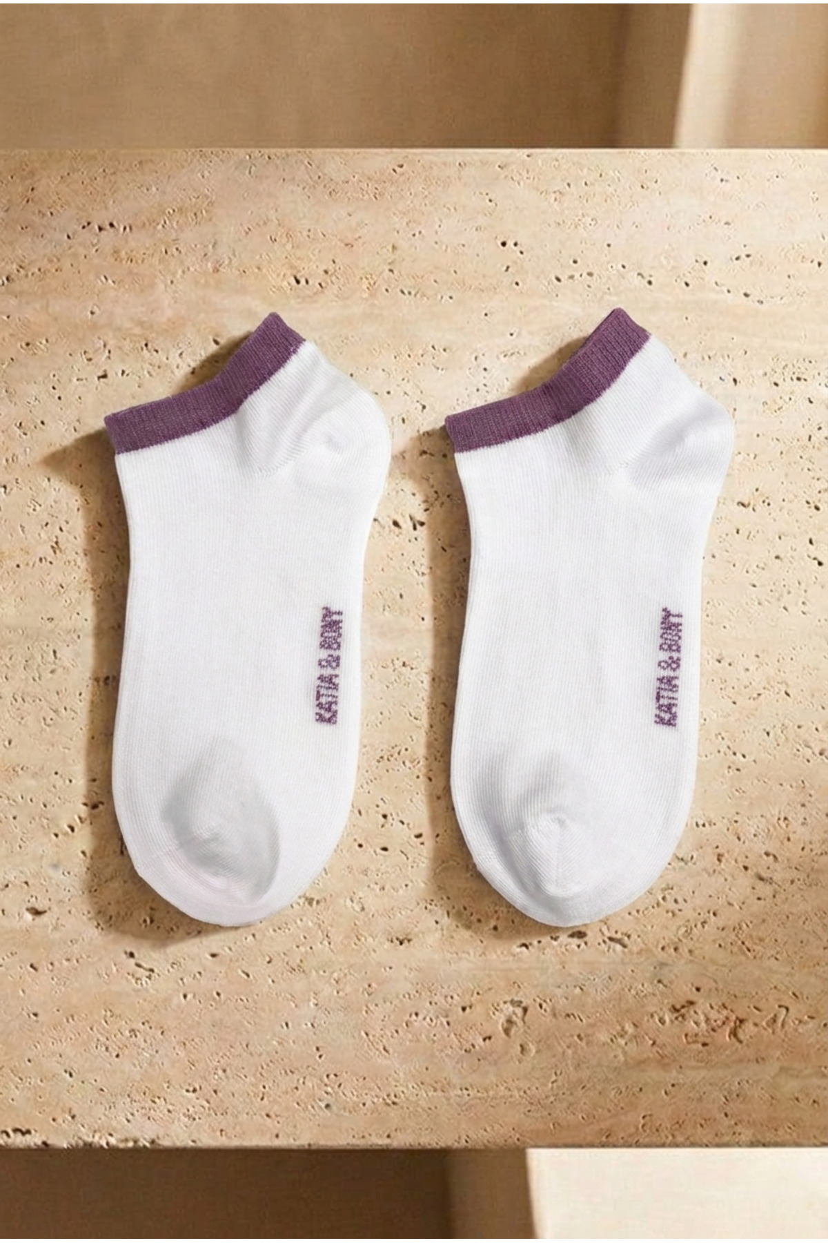 Katia&Bony 5'li Paket Kadın Step Çorap Lila görsel 4