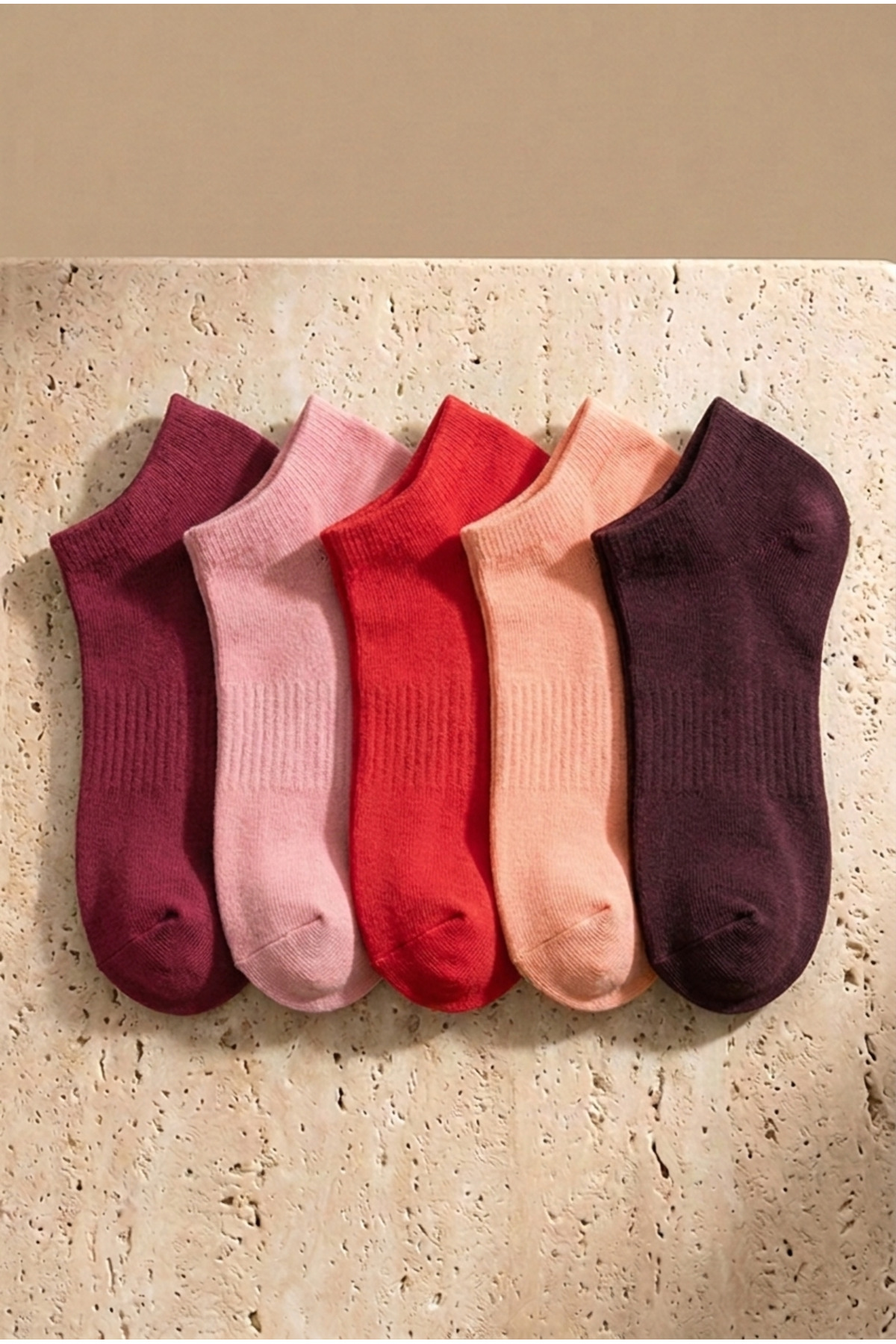 Katia&Bony Unisex 5'li Basic Step Çorap Pembe Mix