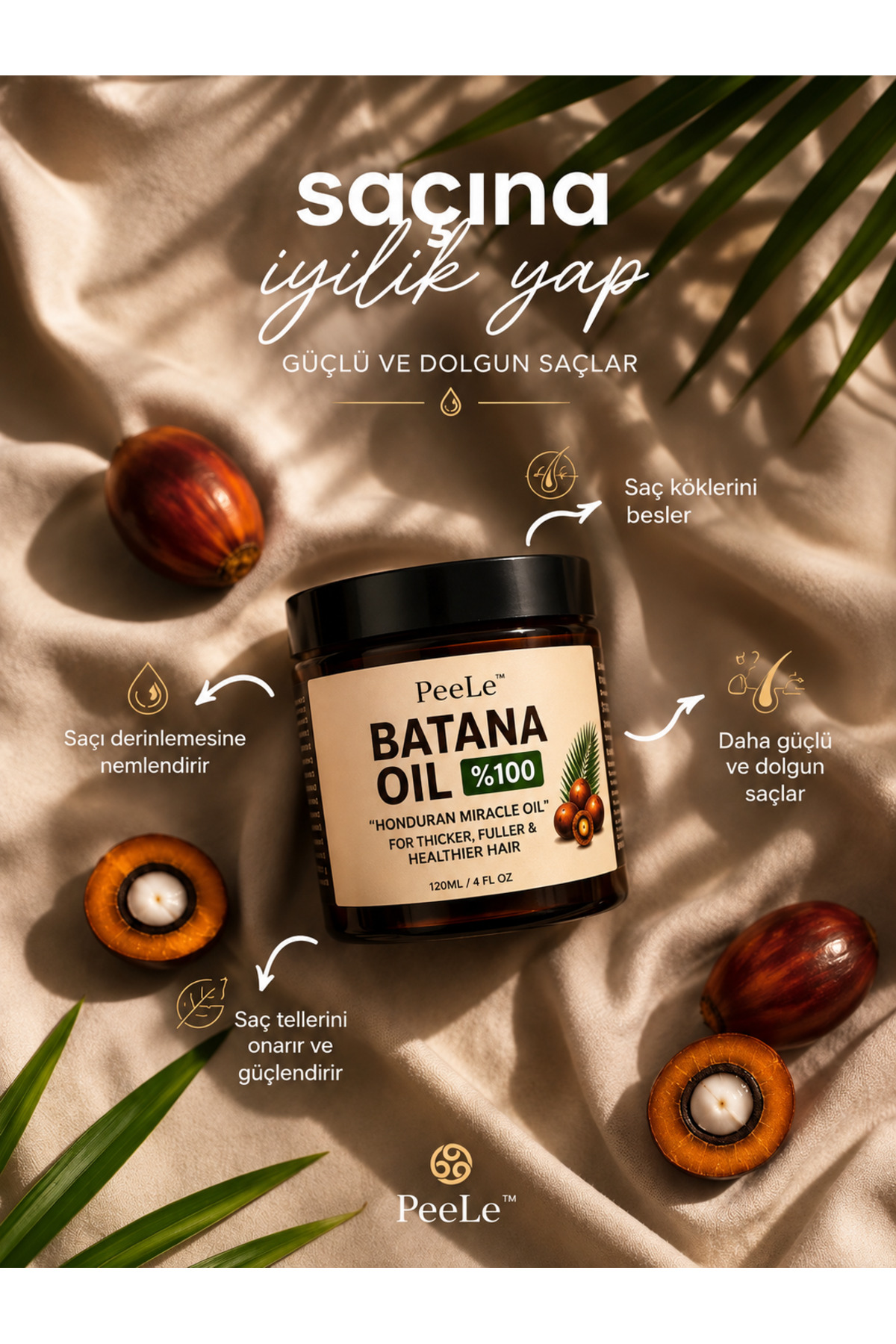 Batana Doğal Saç Bakım Yağı — PEELE-BATANA-120ML — تصویر 8 از 8