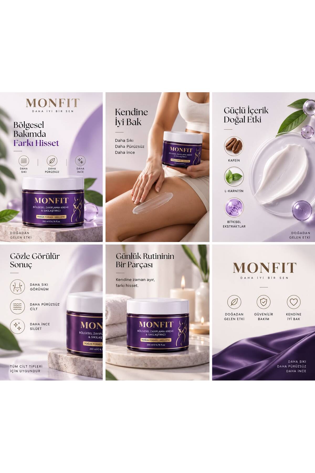 MONFİT mon fit selülit ve sıkılaşma kremi bölgesel — monkrem