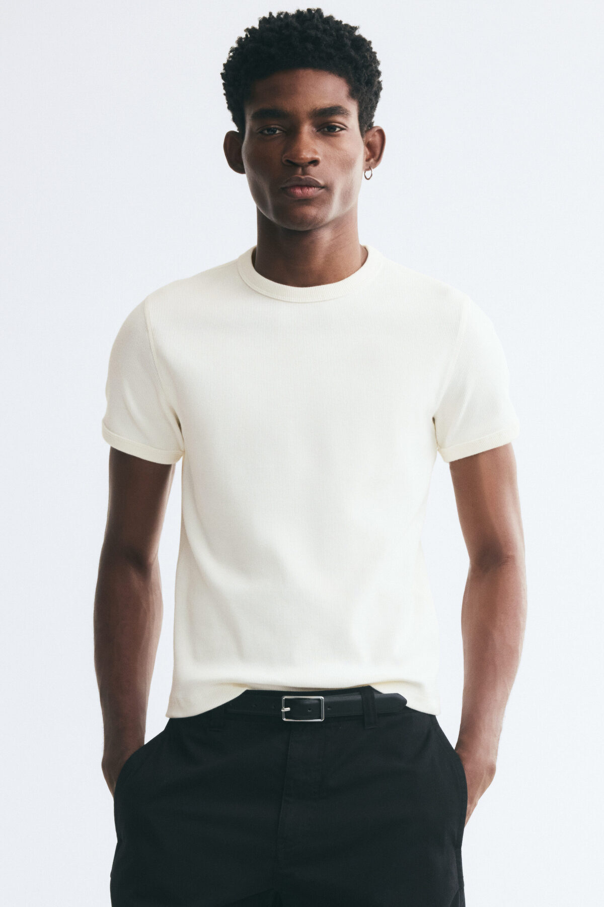 تی‌شرت آجدار اسلیم فیت اچ اند ام تی شرت H&M