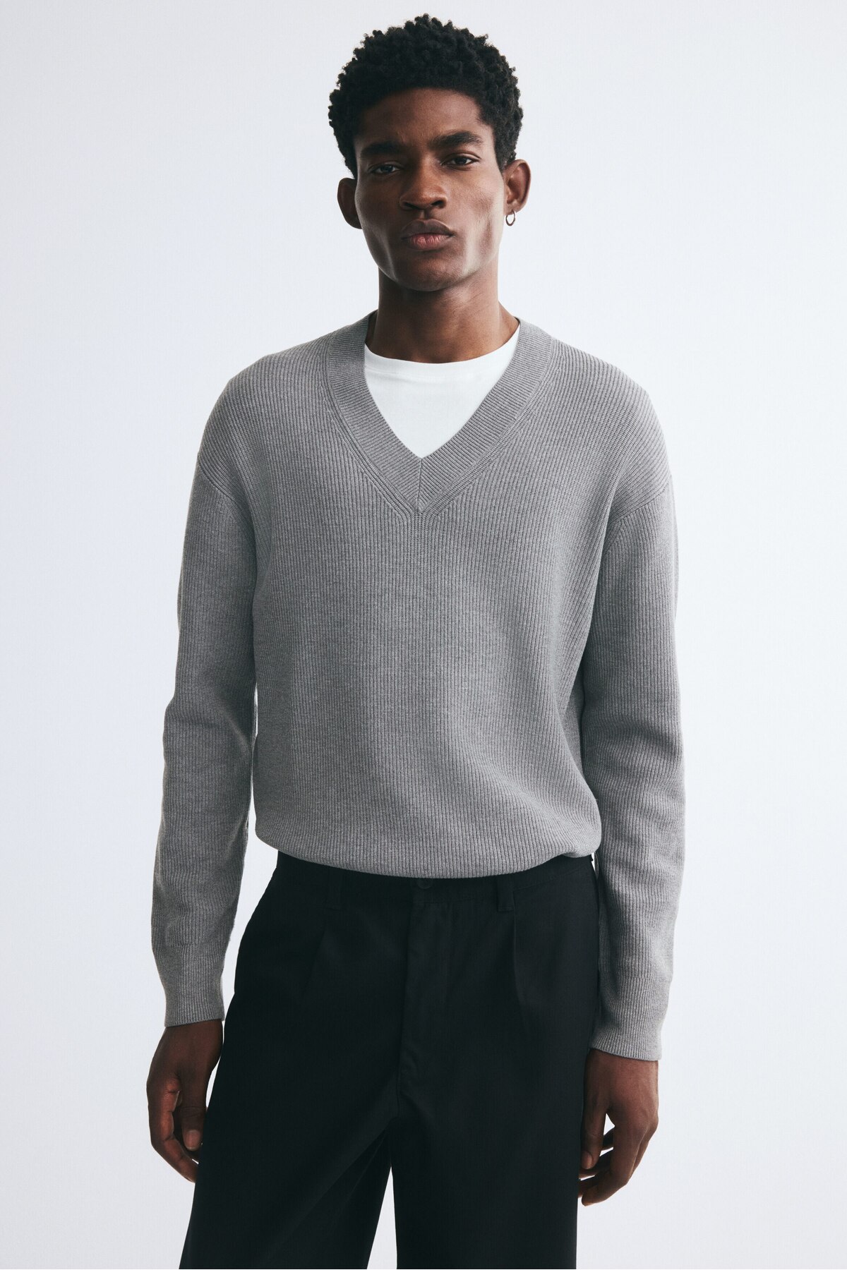 ژاکت بافتنی دنده‌ای با فرم ریلکس فیت اچ اند ام پلیور H&M