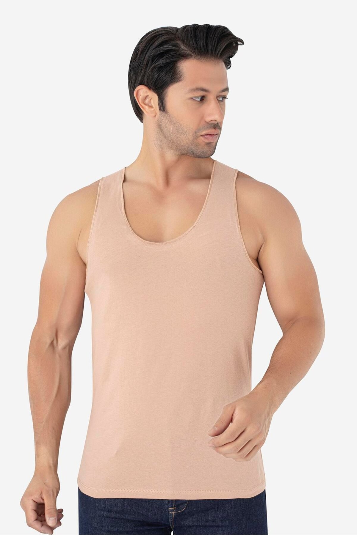 Arma Yıldız Erkek Görünmez Ten Rengi Atlet %100 Pamuklu görsel 2