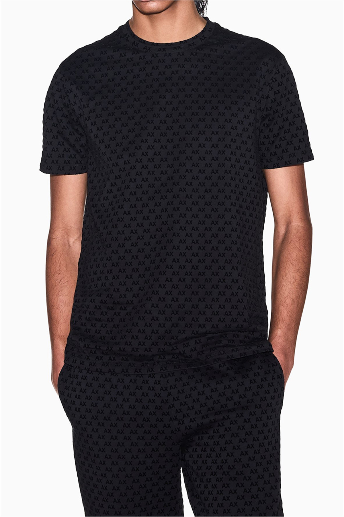 تی‌شرت یقه گرد مردانه مشکی آرمانی اکسچنج تی شرت Armani Exchange