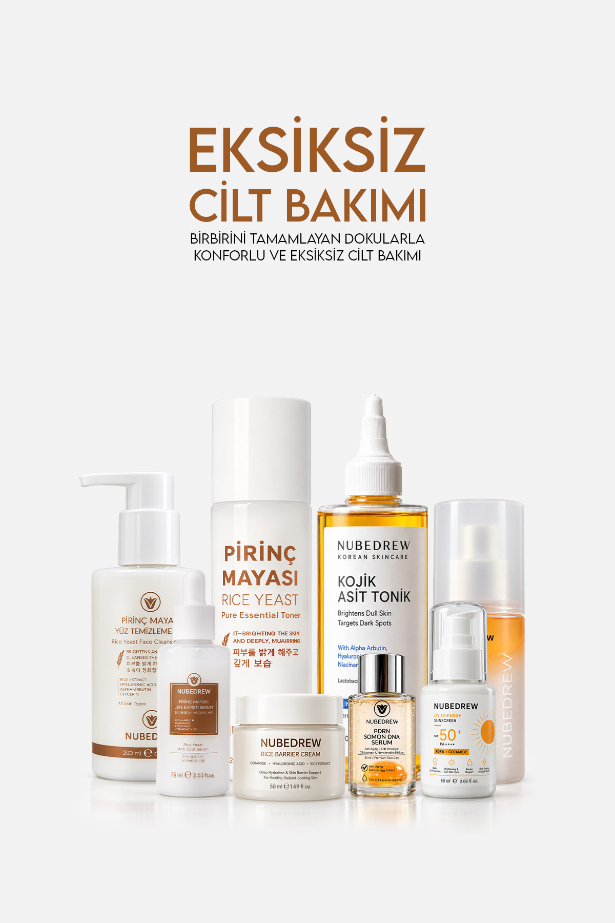 مجموعه مراقبت از پوست ممتاز ۸ تکه Ultimate Glass Skin Collection | مخمر برنج، DNA ماهی سالمون PDRN و SPF50+ — مجموعه ۸ تکه — تصویر 7 از 9