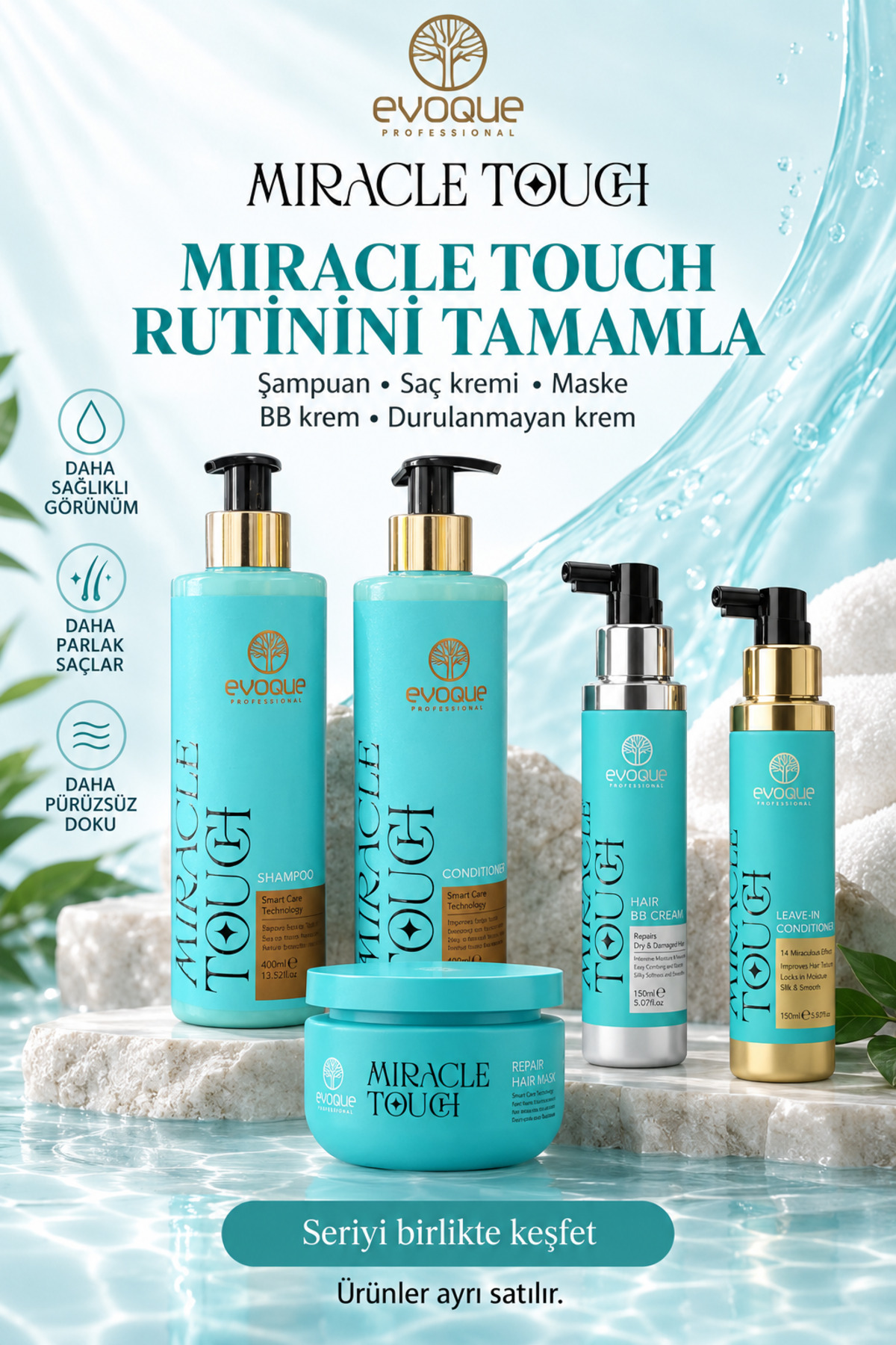 Miracle Touch Durulanmayan Krem 150 ml — EVQ-MT-001 — تصویر 2 از 2