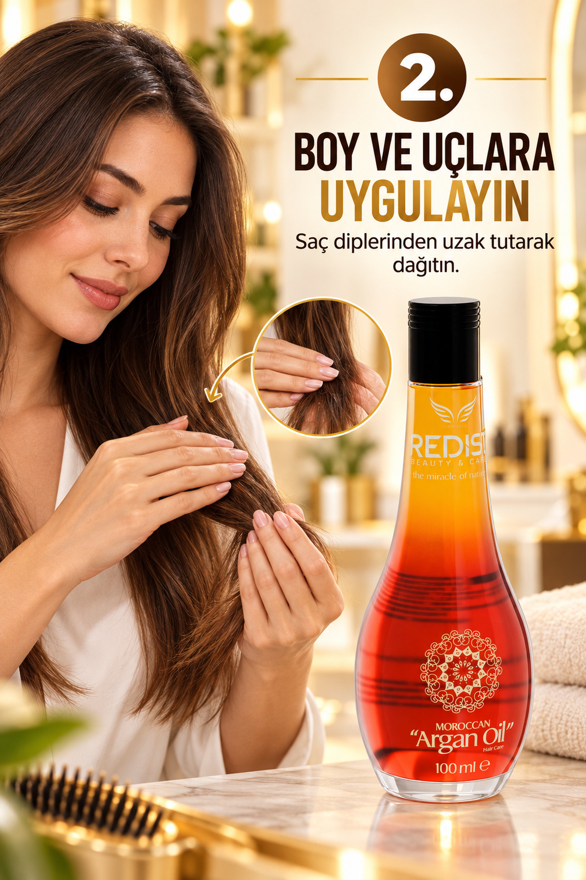 Argan Yaği 100 ml – Tüm Saçlar Için Anında Onarici Ve Besleyici Bakım - Vegan — 8697926006982 — تصویر 7 از 9