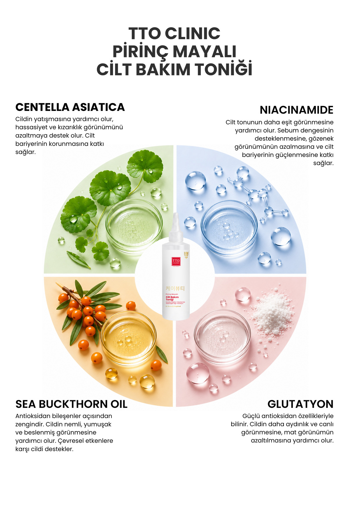 Clinic Kore Serisi Cilt Bakım Toniği – Pirinç Mayalı & Niacinamide Destekli — 8684576003317 — تصویر 2 از 8