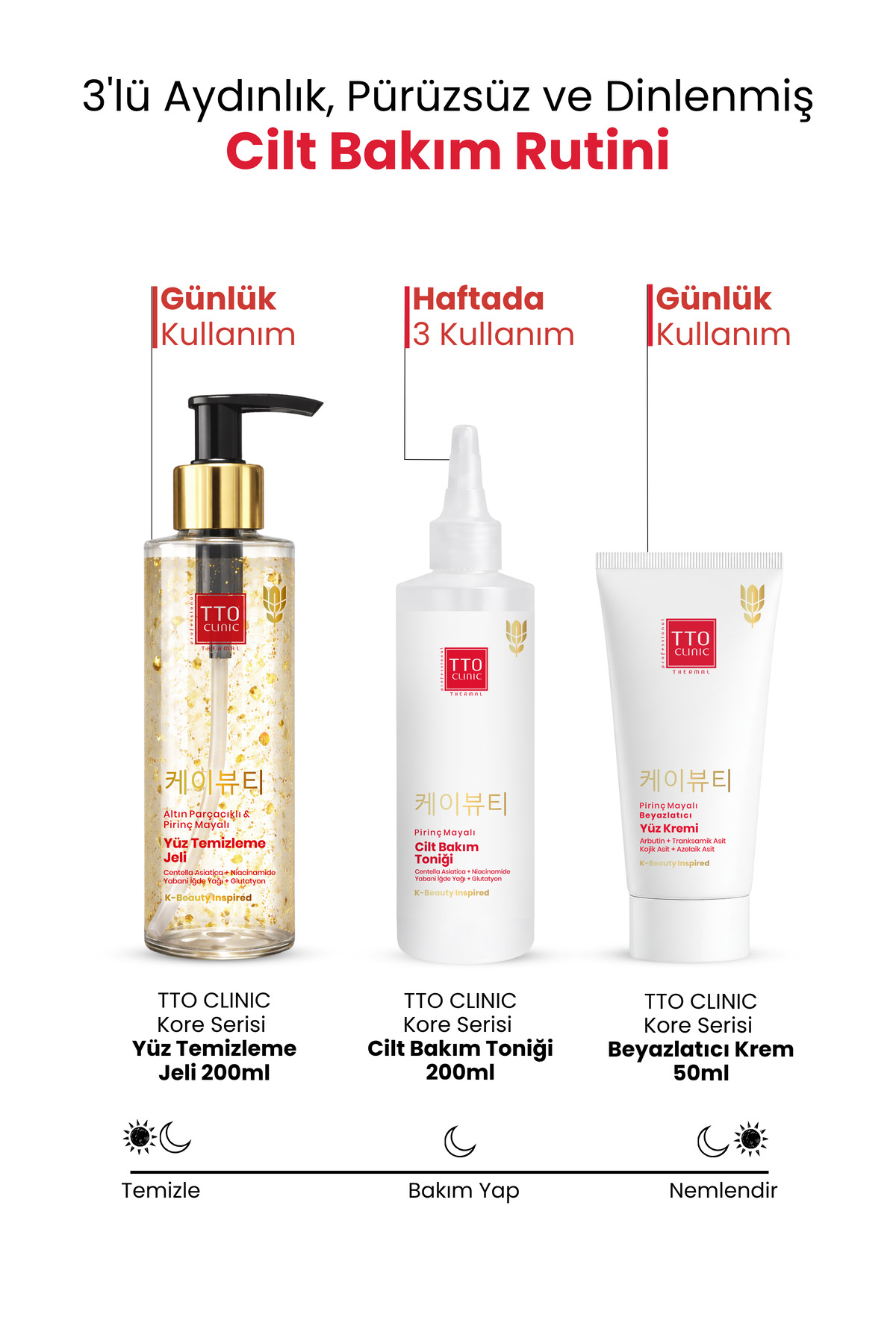 Clinic Kore Serisi Cilt Bakım Toniği – Pirinç Mayalı & Niacinamide Destekli — 8684576003317 — تصویر 6 از 8