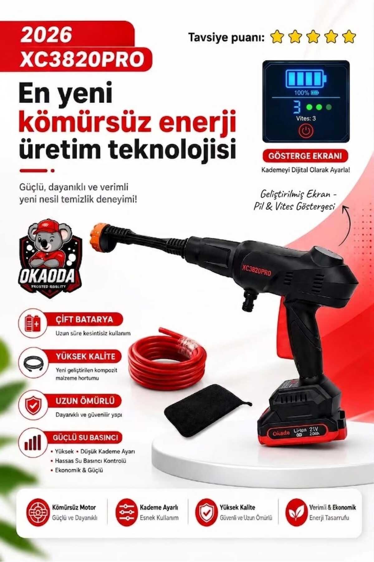 その他 D0020 okaoda 🚀 2026YENİ XC3820 Pro Fırçasız Motorlu Oto Araba İçin