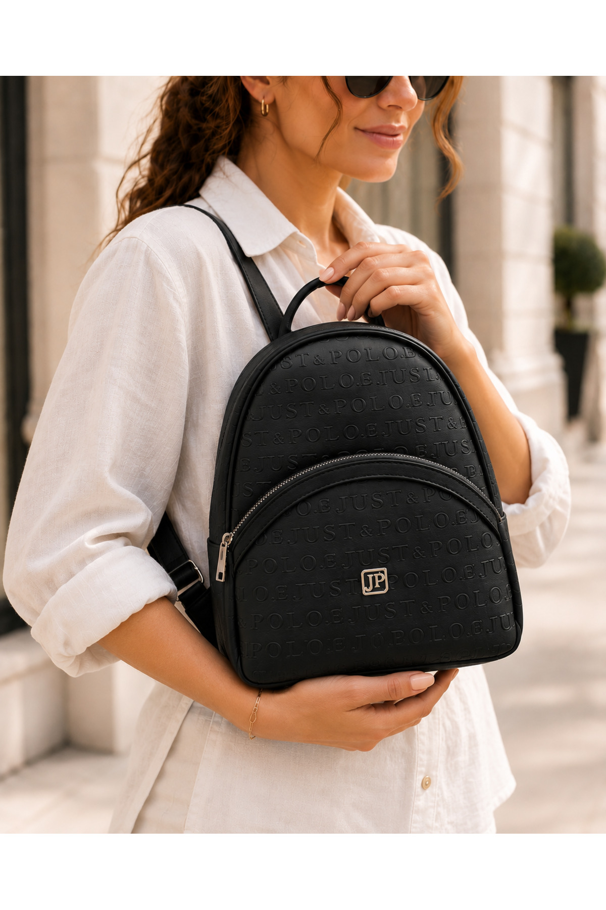 Just Polo Kadın Günlük Kullanıma Uygun Çok Bölmeli Sırt Çantası EBAT : 25 X 30 CM Shopper görsel 2