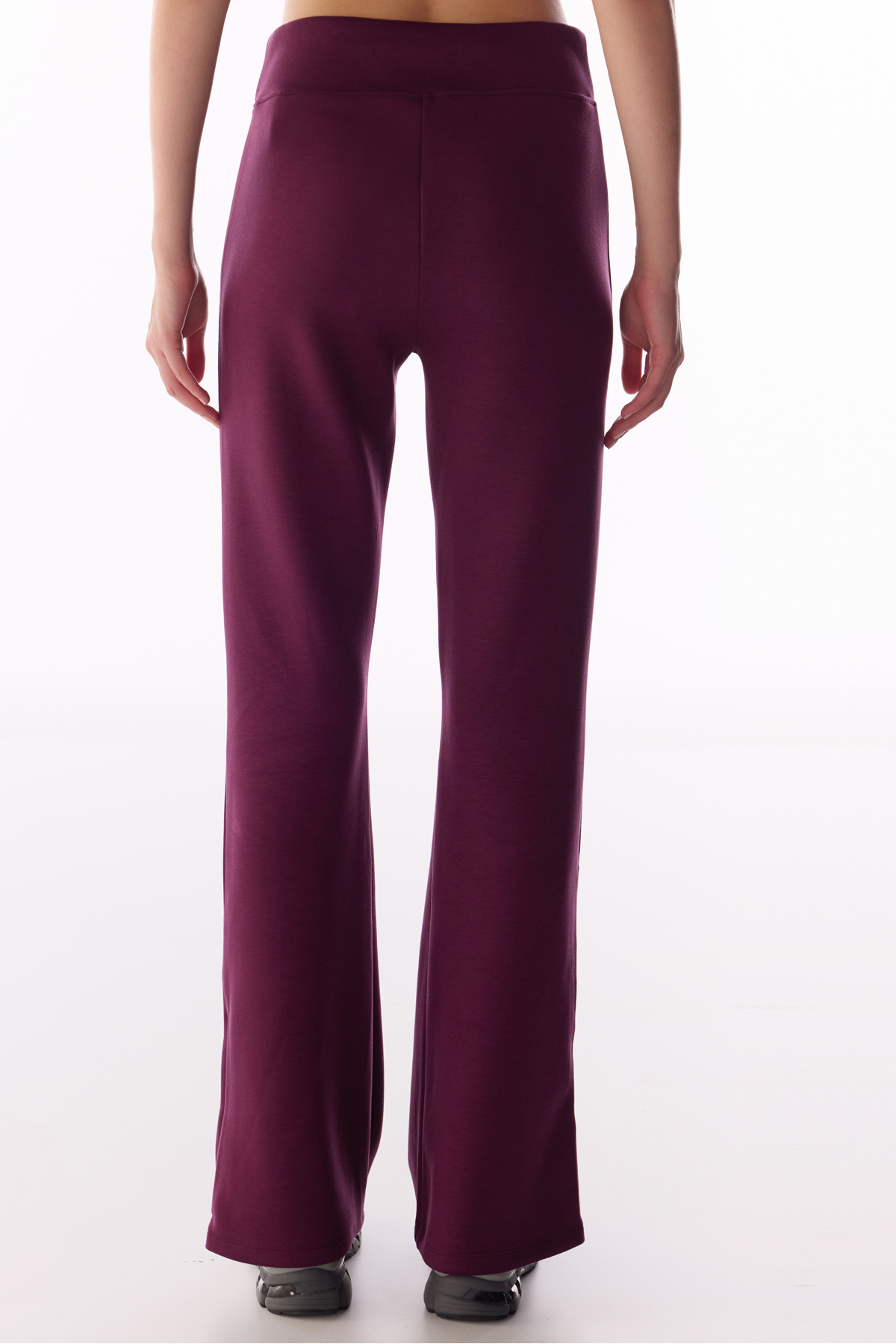 Penti Bordo İpeksi Dokunuş Silky Touch Paça Detaylı İspanyol Paça (Flare) Pantolon görsel 3