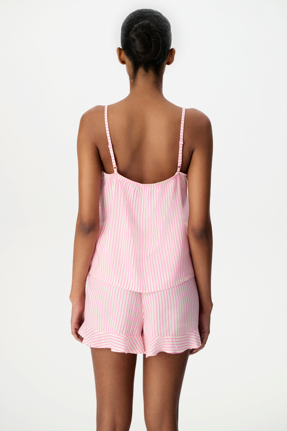 Penti Pembe Pink Stripes Şortlu Pijama Takımı görsel 4