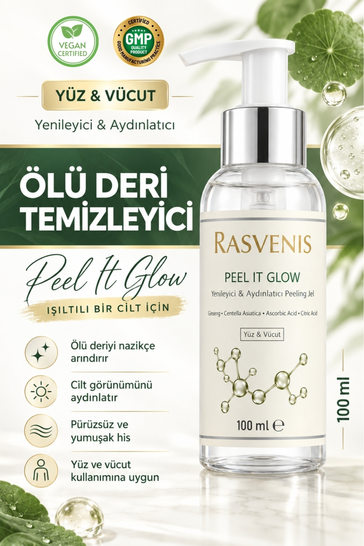 Peel It Glow Ölü Deri Temizleyici Peeling Jel (100 ml) — RAS-GLOW-001 — تصویر 4 از 5
