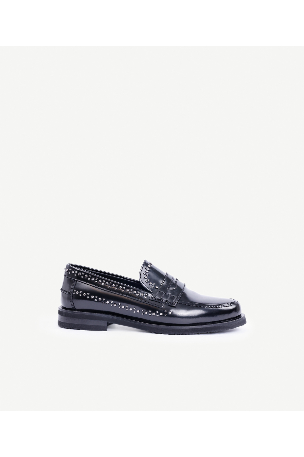 Yargıcı Zımba Detaylı Deri Loafer