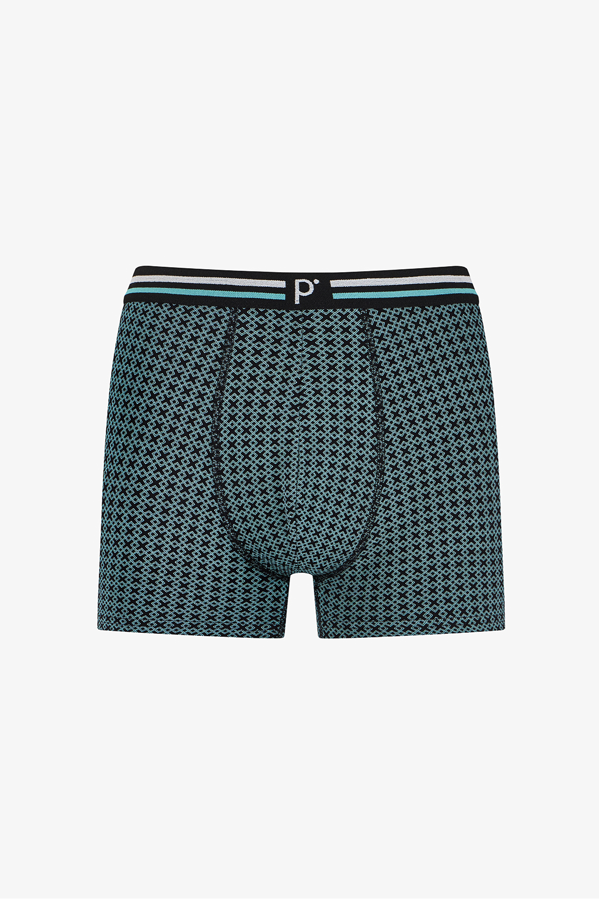 Penti Erkek Yeşil Line Geometrik Desenli 3'lü Boxer görsel 2