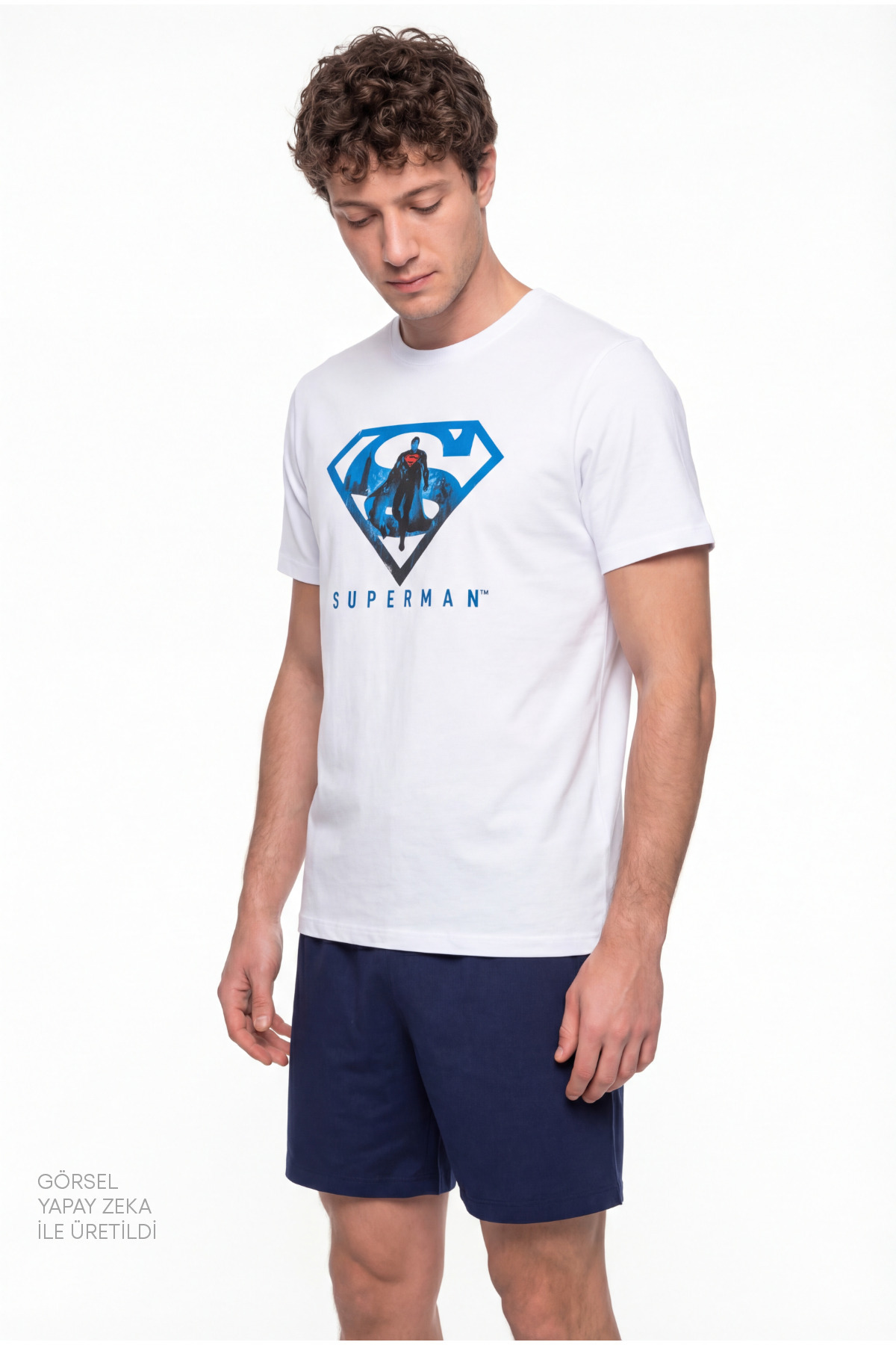 Penti Erkek Renkli Lic-Superman Pijama Takımı görsel 2