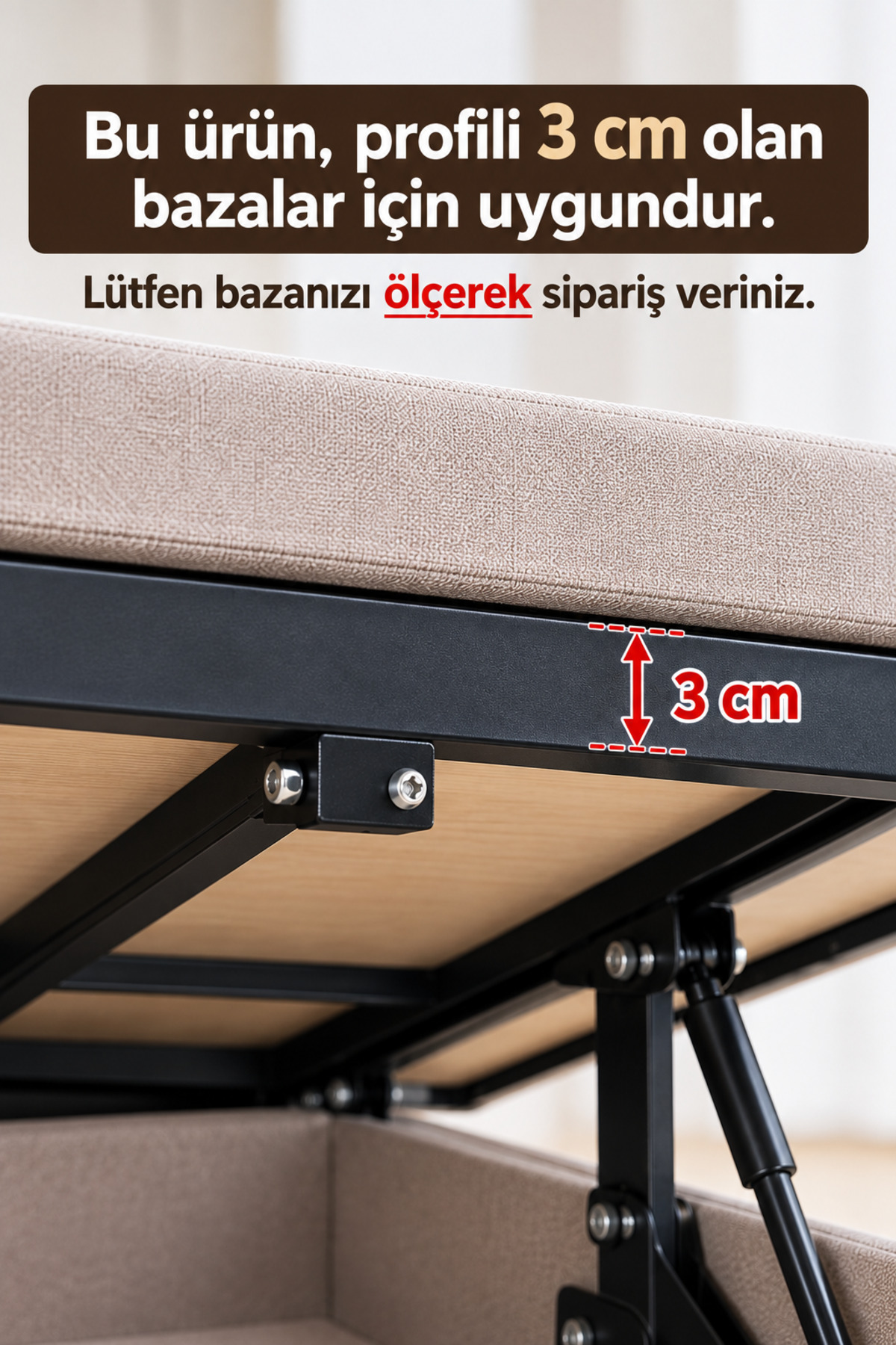 ENVER MALZEME Plastik Baza Kulpu Yatak Kaldırma Kolu Tutma Kulp Tutacağı Siyah 1 Adet -30 mm Ölçü
