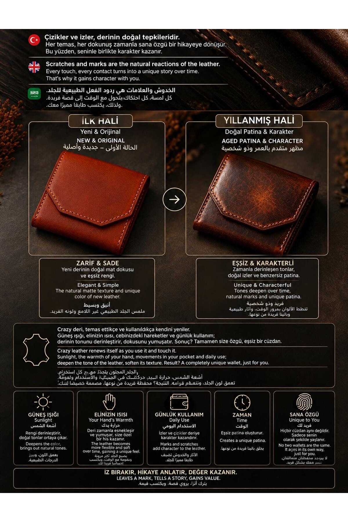 luvo El Yapımı Hakiki Deri Kartlık İtalyan Dikiş Premium Hakiki Deri görsel 6