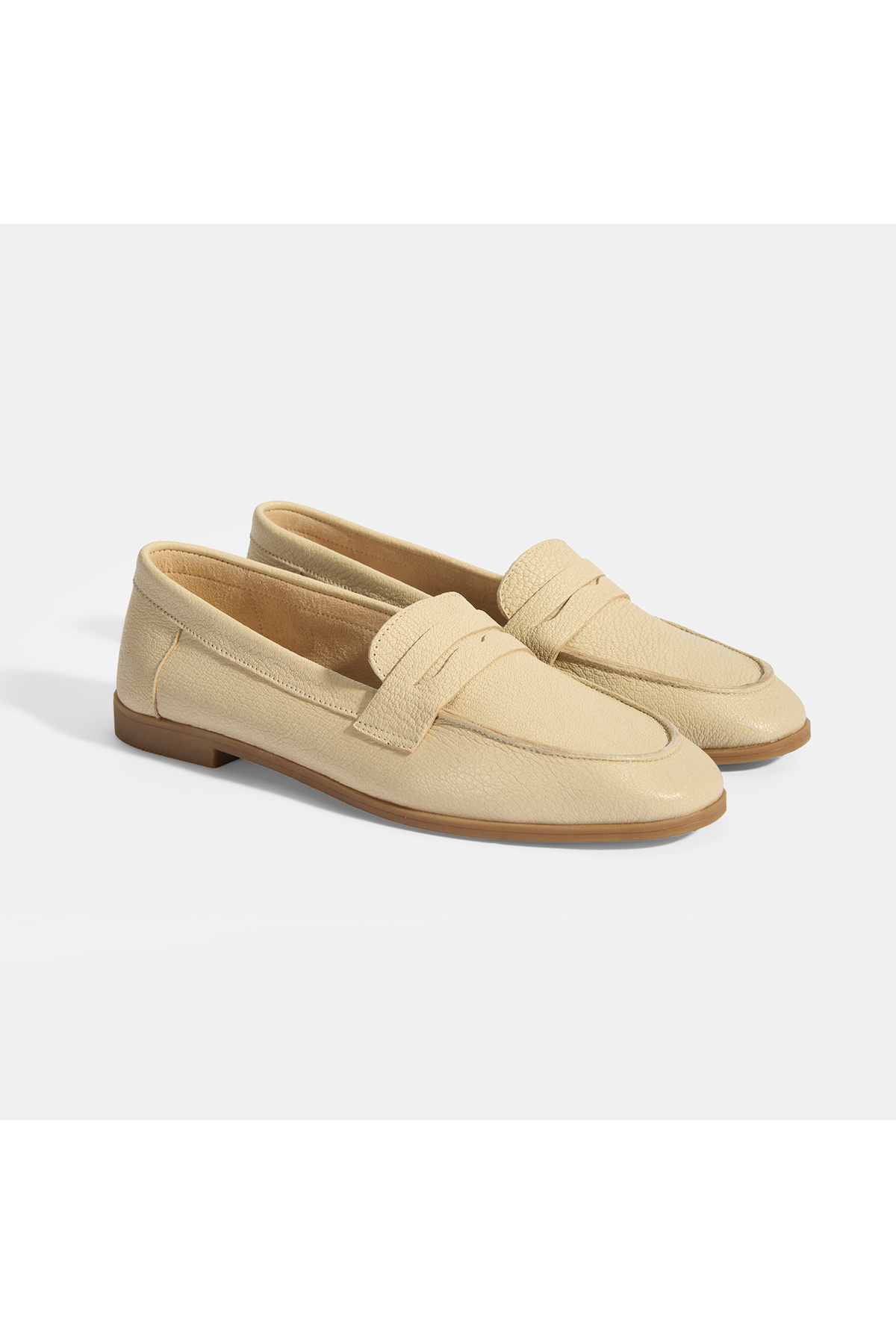 Desa Kadın Bej Slip-On Deri Loafer
