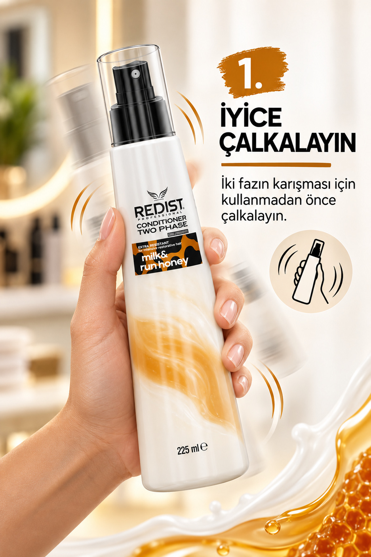 Milk Therapy Isıya Karşı Koruma Kolay Tarama Ve Yoğun Nemlendirme Özellikli Fön Sütü - Vegan 225 ml — 852 06 003 012 1 005 — تصویر 5 از 8