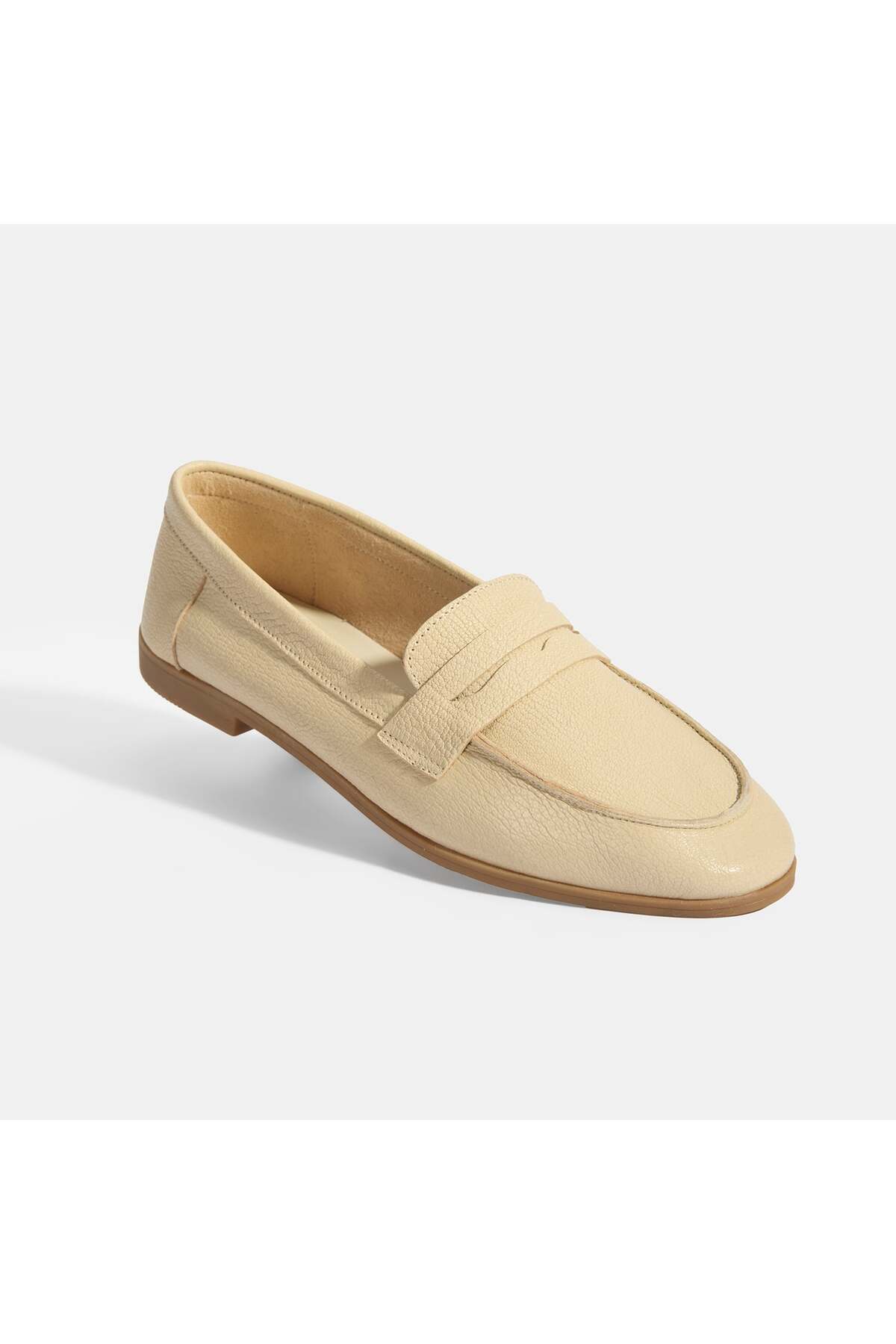 Desa Kadın Bej Slip-On Deri Loafer görsel 6