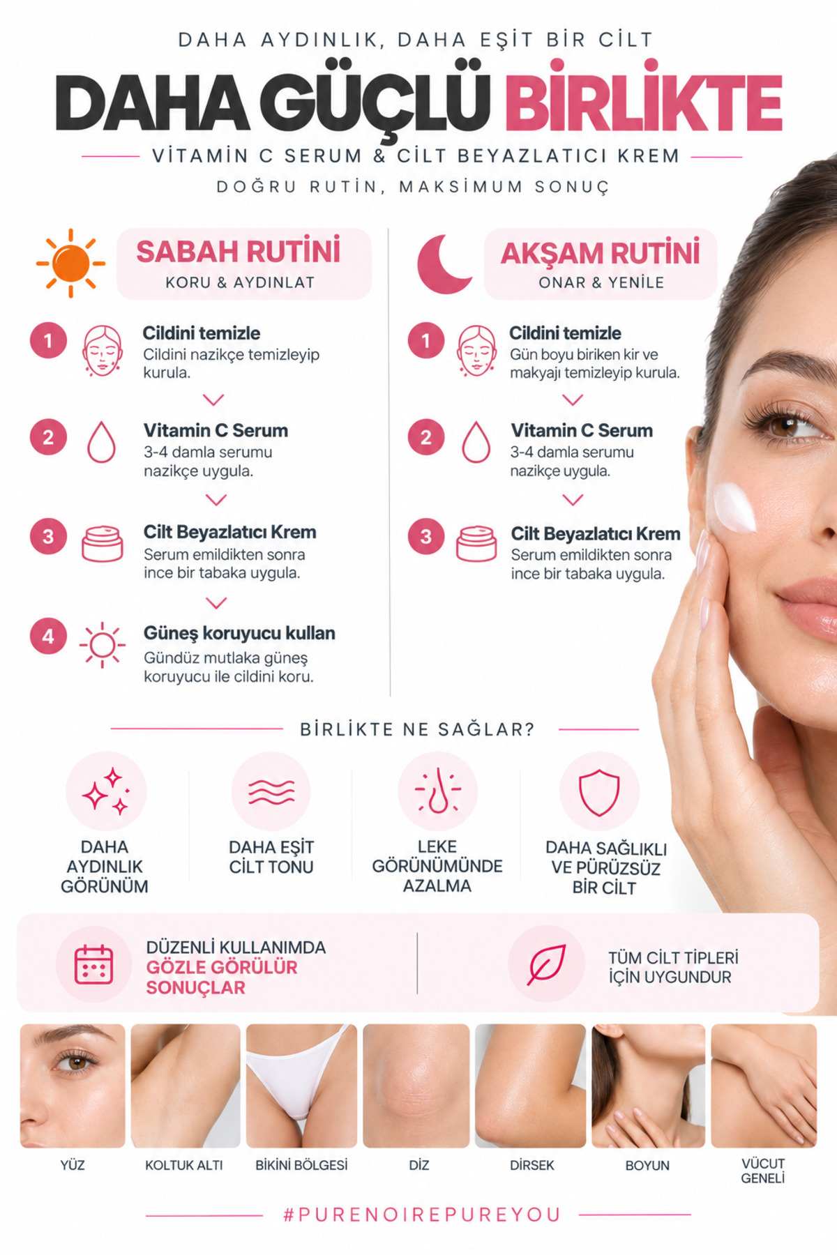 Aydınlatıcı Bakım Seti,Niacinamide,Ferulic Acid,Vitamin B5,Collagen,Kojic Acid — 216516 — تصویر 5 از 5