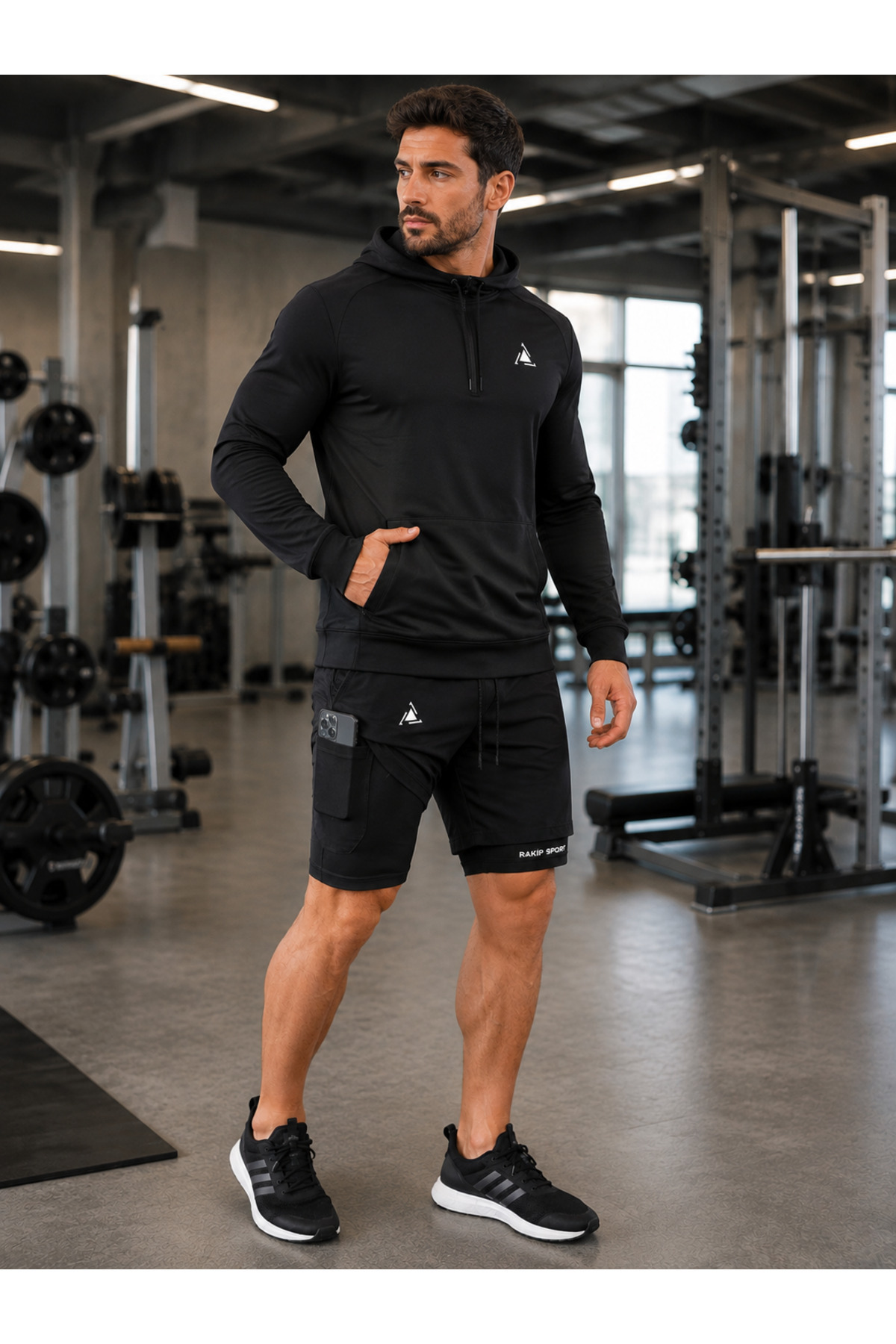 WEARMAX Sporcu Taytlı Şort Erkek spor kesim görsel 2
