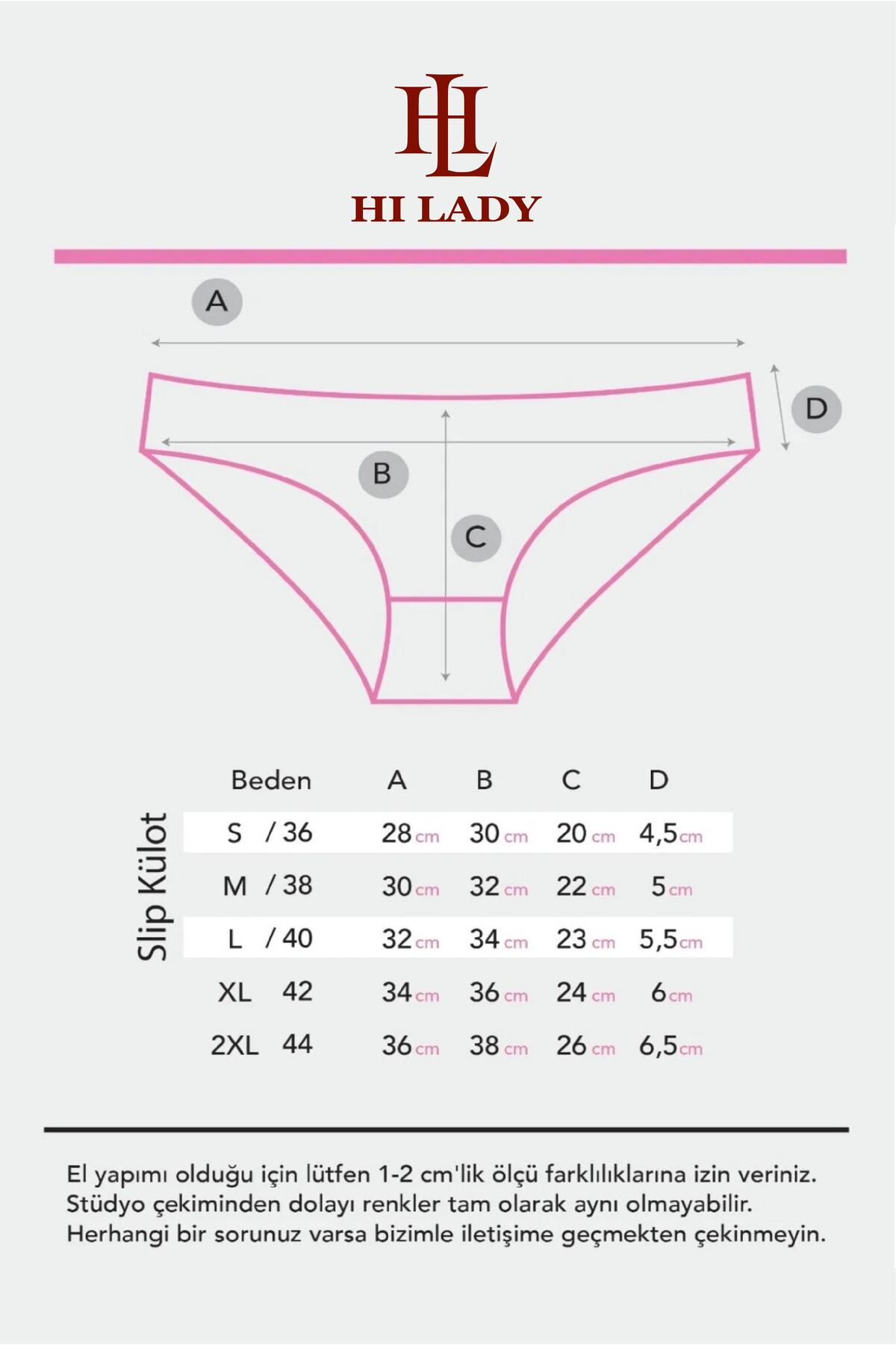 Hilady Kadın Külot 5'li Paket Ten Rengi Pamuklu Esnek Bikini Kalıp görsel 4