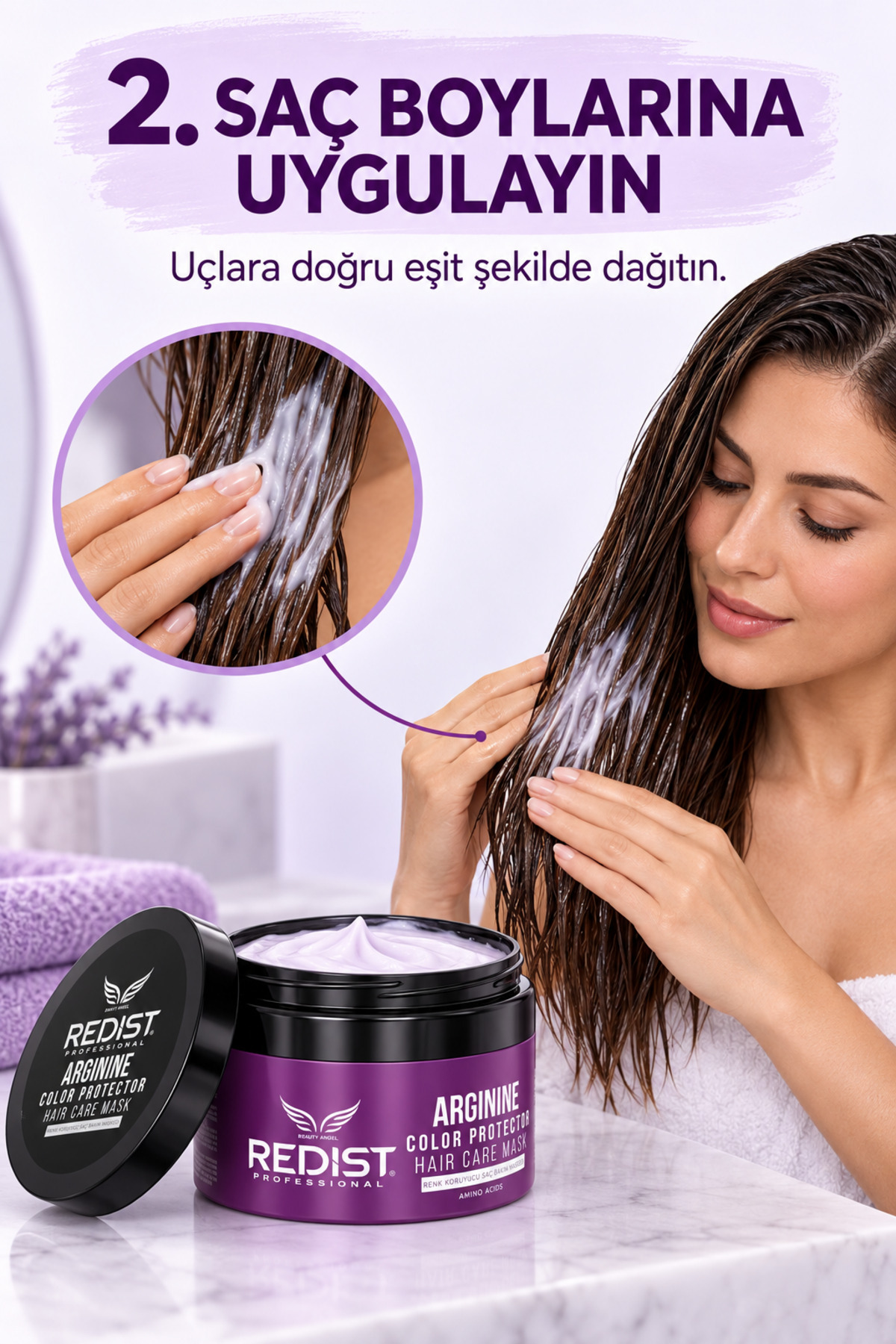 Arginine Saç Bakım Maskesi - Güç Ve Yenilik - Vegan 250 ml — 8697926026171 — تصویر 6 از 9