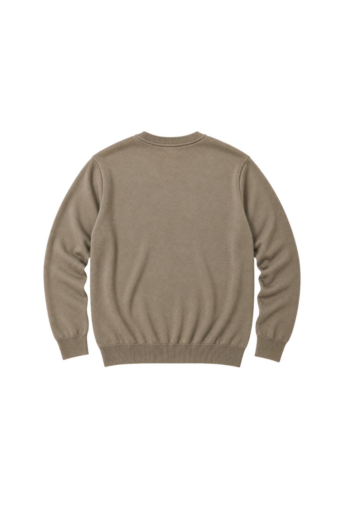 BattalModa Erkek Büyük Beden Vizon Bisiklet Yaka Pamuklu Kazak 3XL-4XL-5XL-6XL görsel 5