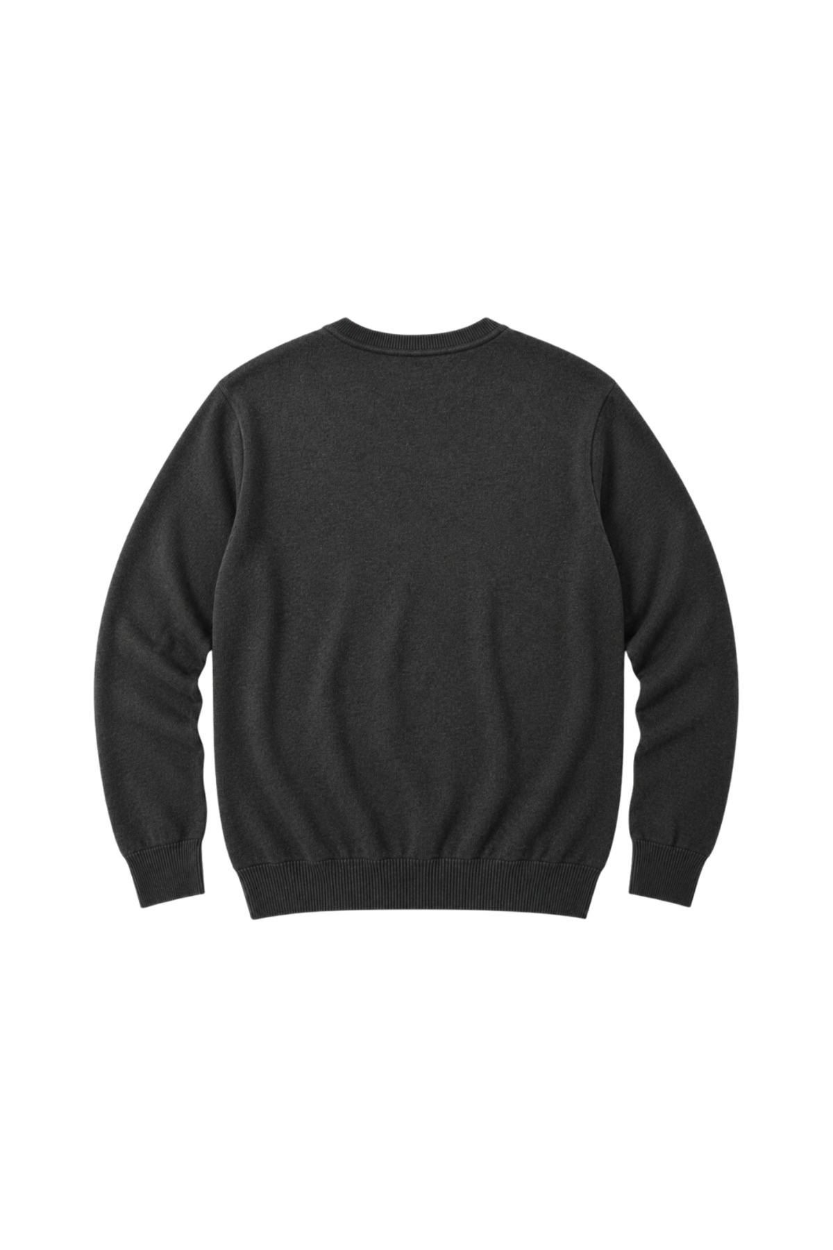 BattalModa Erkek Büyük Beden Antrasit Bisiklet Yaka Pamuklu Kazak 3XL-4XL-5XL-6XL görsel 5