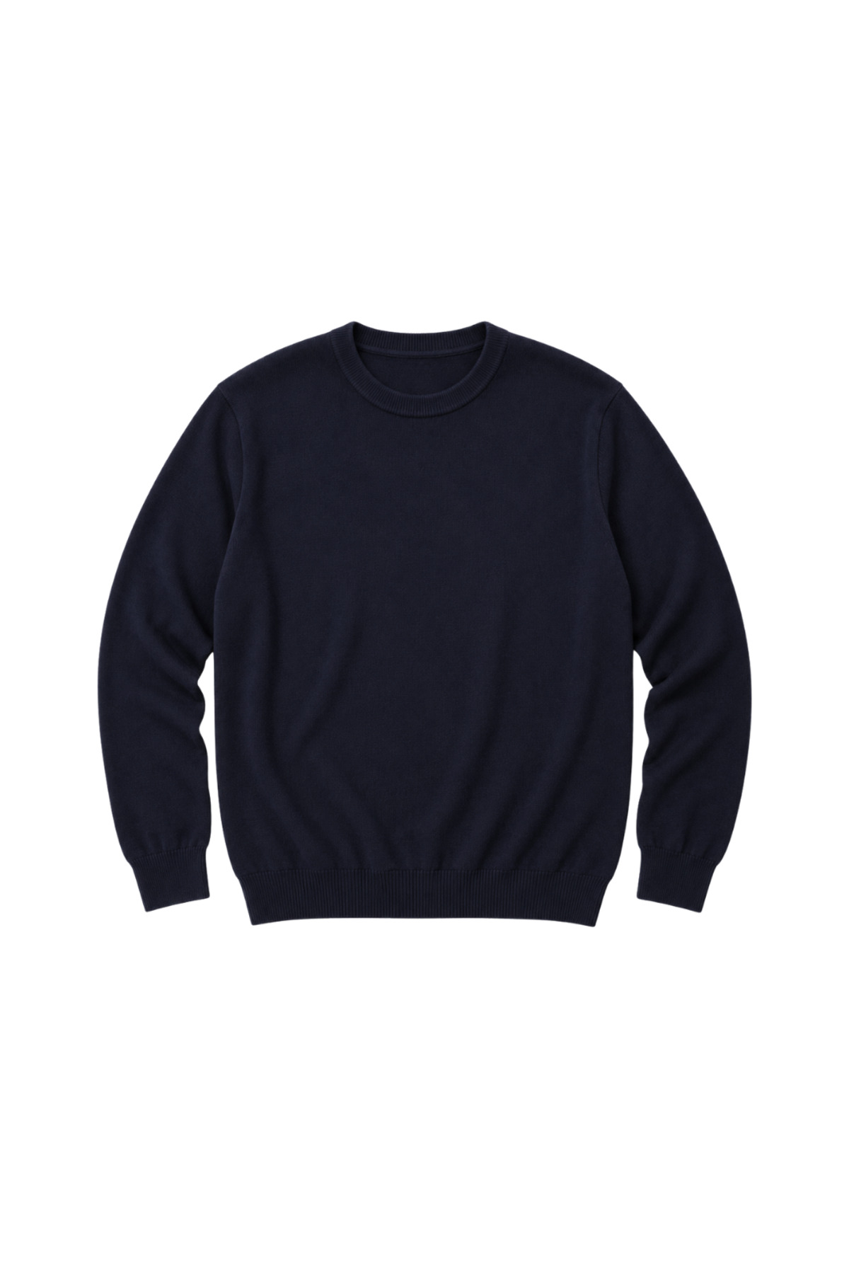 BattalModa Erkek Büyük Beden Lacivert Bisiklet Yaka Pamuklu Kazak 3XL-4XL-5XL-6XL görsel 4
