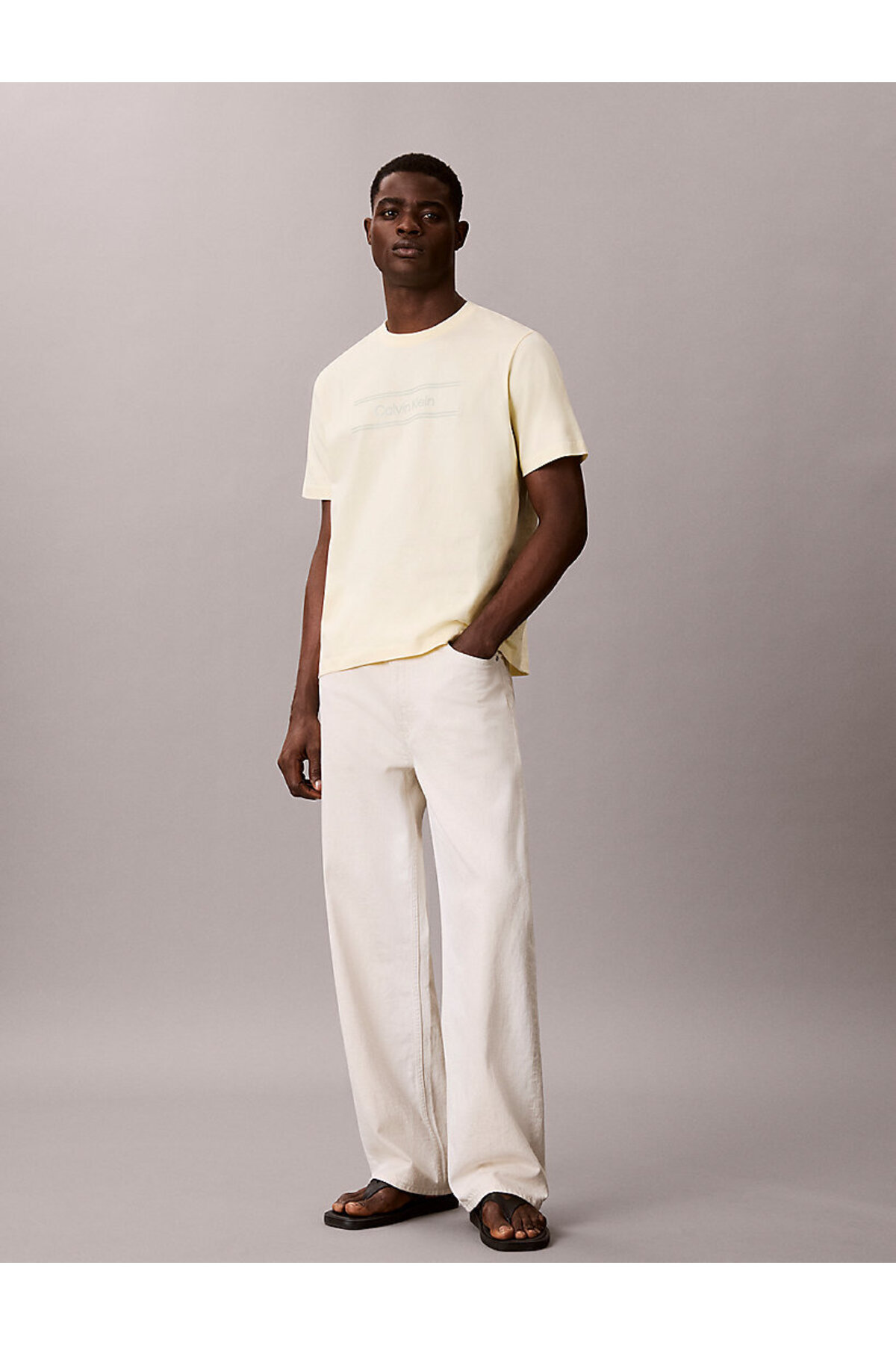 تیشرتمردانهCalvin Kleinزرد