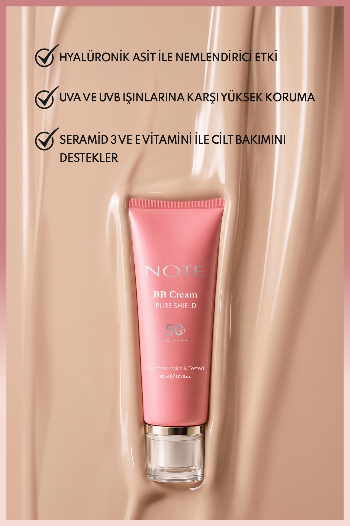 کرم بی بی پیور شیلد SPF 50+ PA++++ BB Cream with Hyaluronic Acid and Ceramides - 20 Medium — بژ ام اس تی بی بی پیور شیلد — تصویر 2 از 7