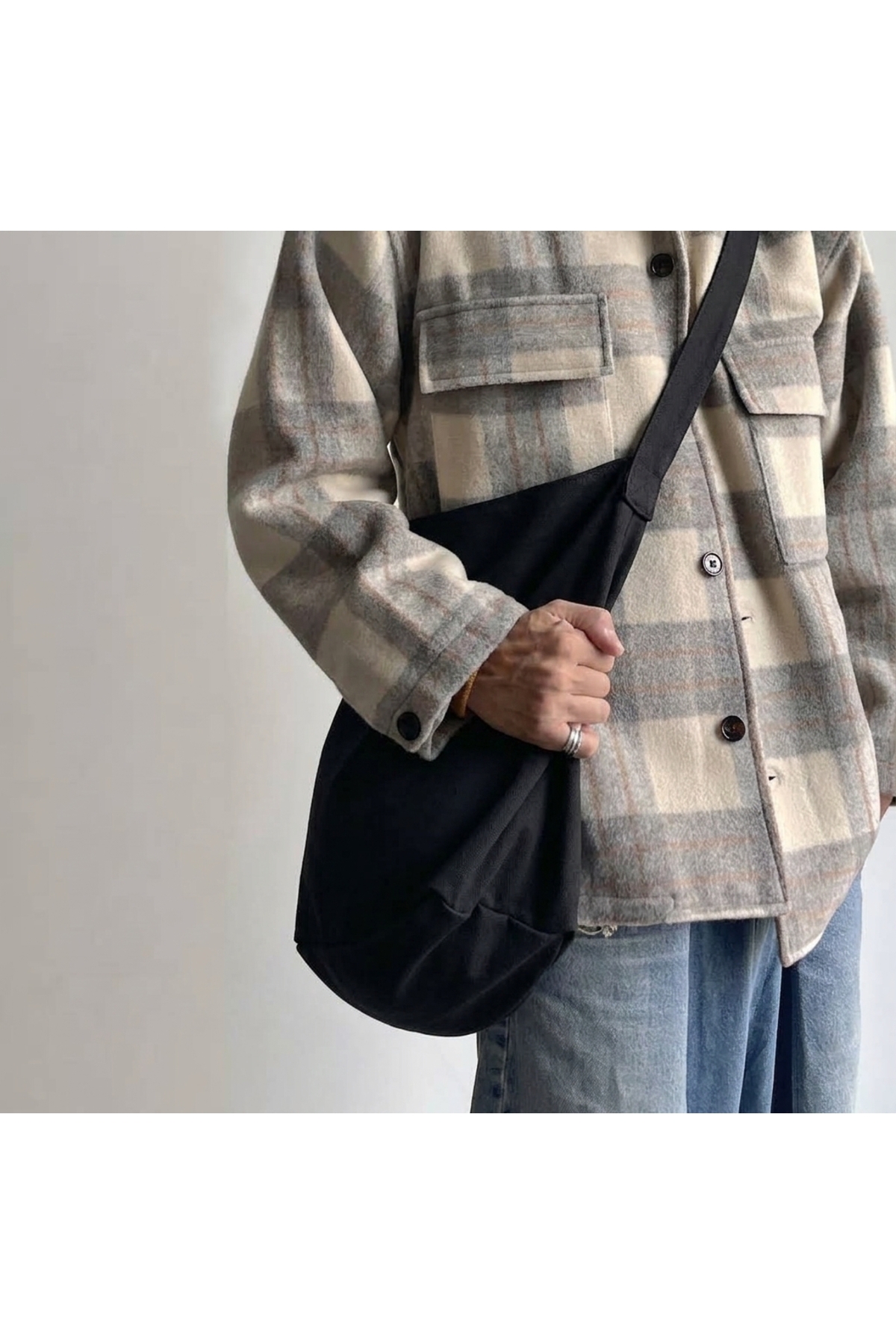 Mamu Old School Çapraz Postacı Çanta, Fermuarlı, Alt Tabanı Güçlendirilmiş, İç Cepli görsel 3