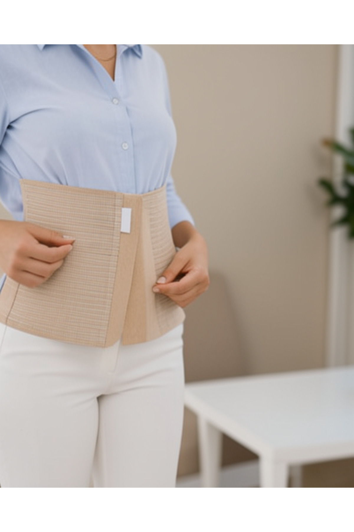 Azrlya Kadın Abdominal Korse 26 cm Karın ve Bel Bölgesi 4 Kademeli Ayarlanabilir Korse