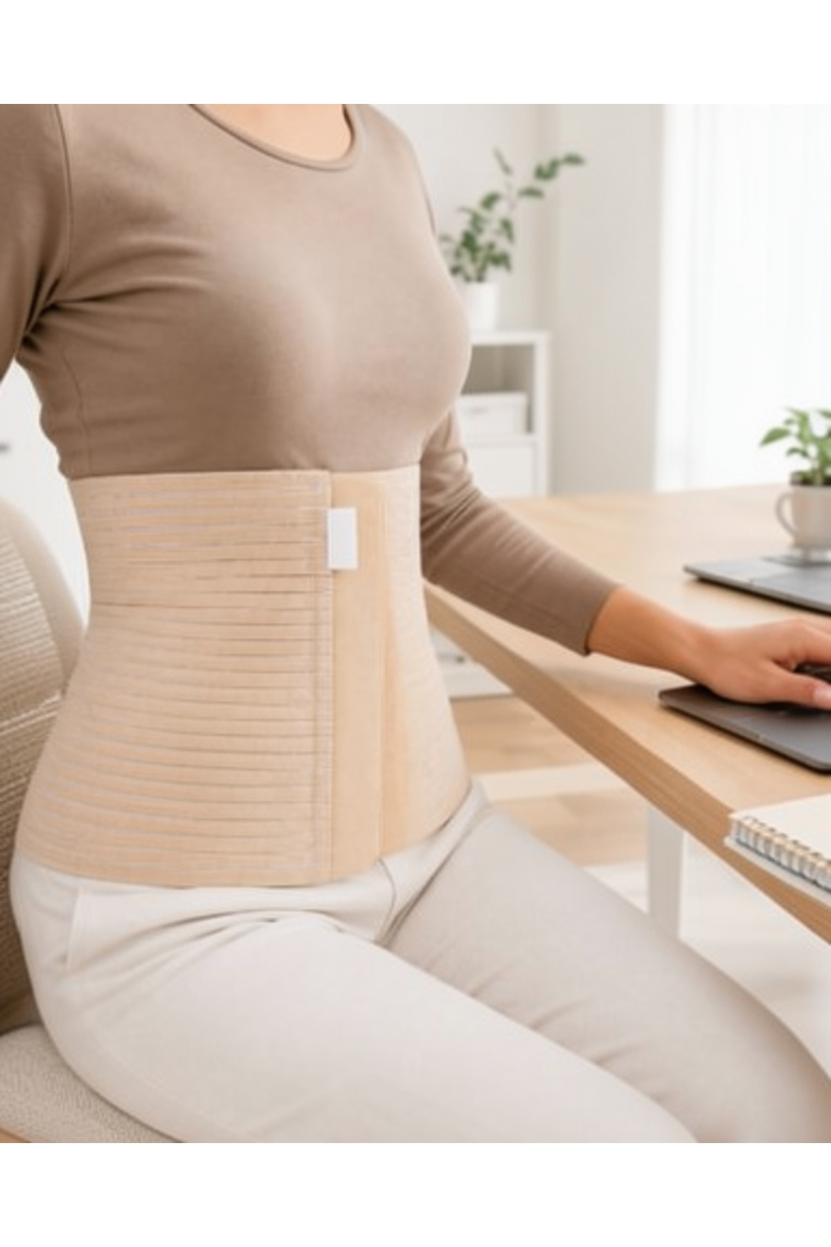 Azrlya 26 cm Karın Korsesi 4 Kademeli Ayarlanabilir Abdominal Bel Destek Korsesi