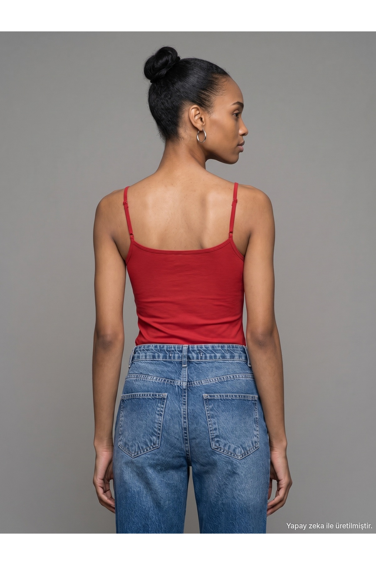 Dilvin 21200 Bra-Free Askılı Top-Kırmızı görsel 2