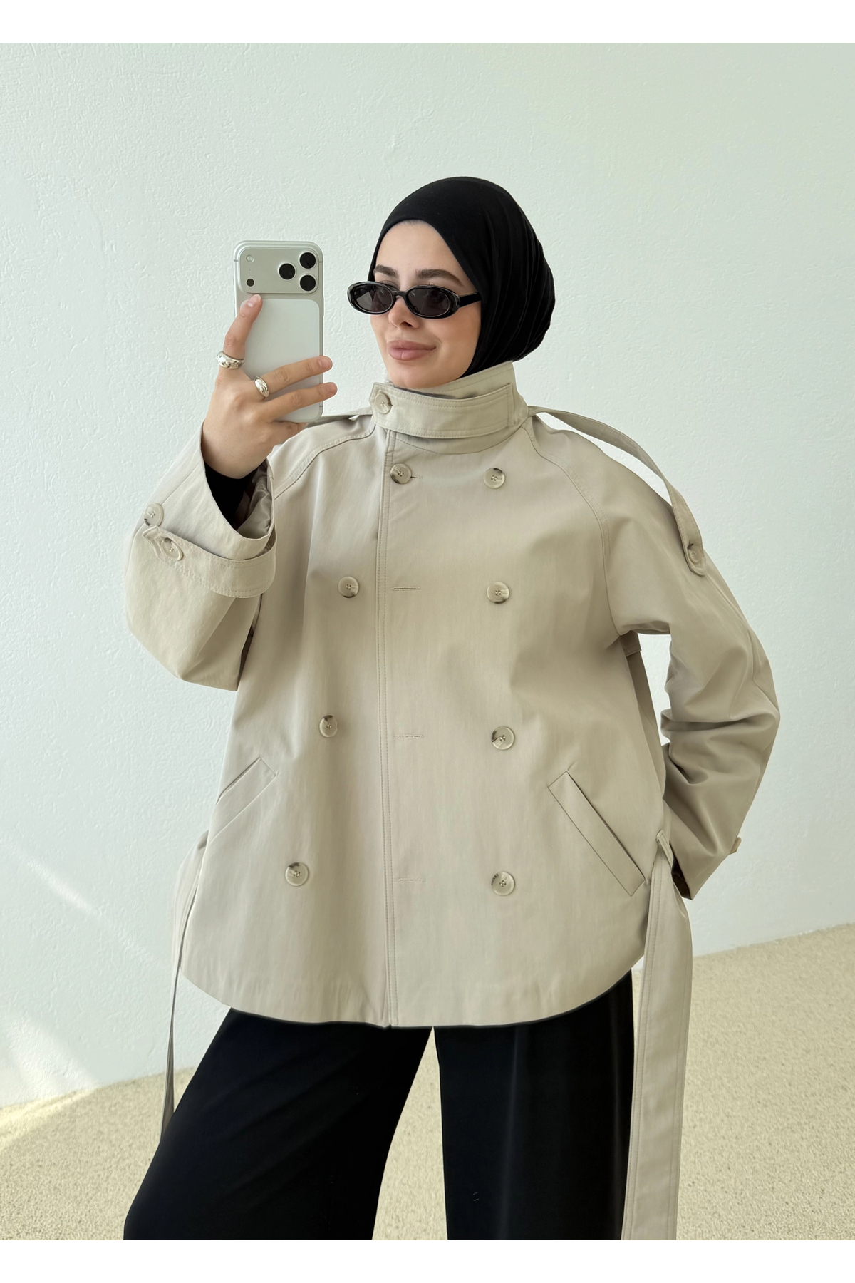 MODA AKSA 2106 Titanik Trenckot Taş görsel 3