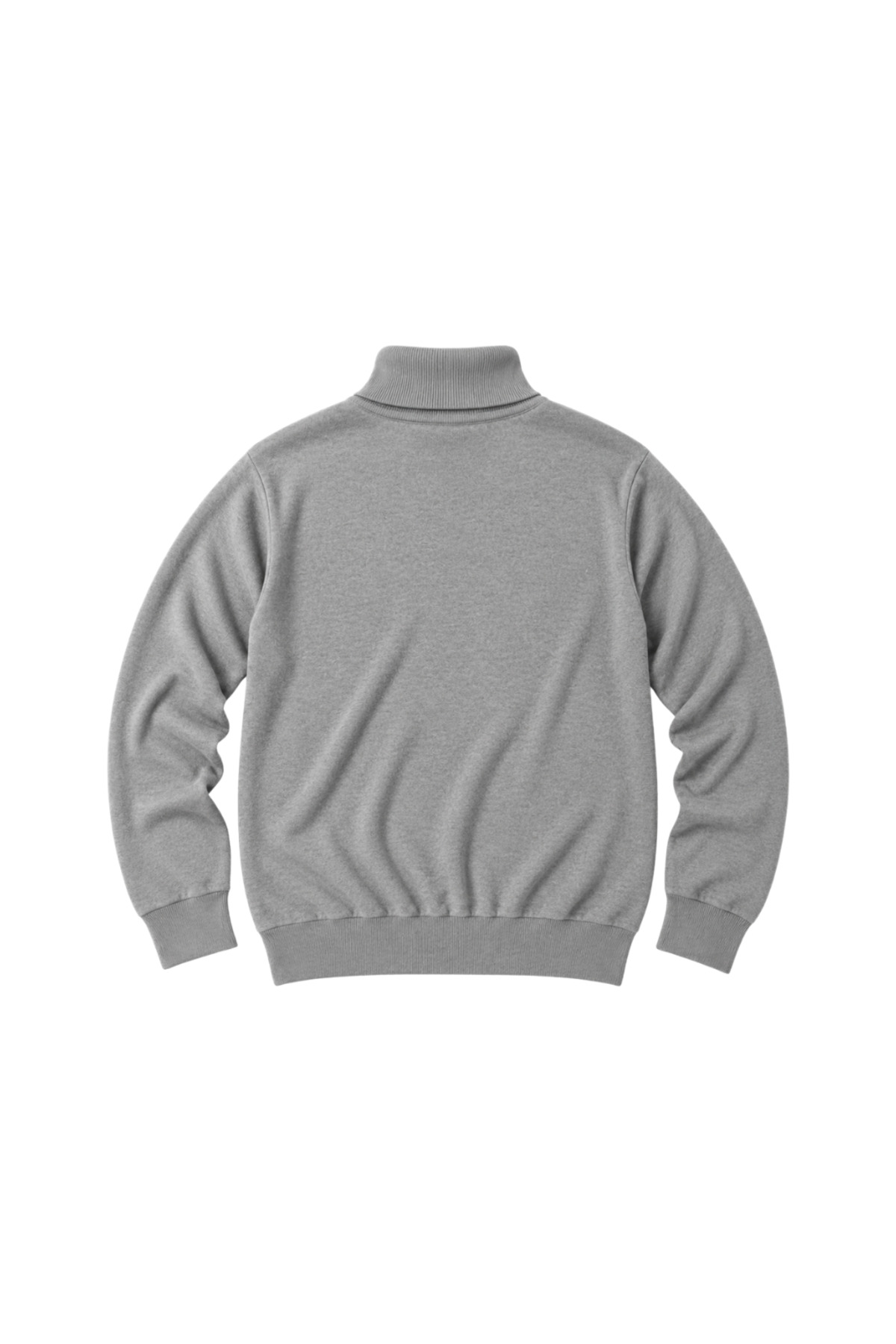BattalModa Erkek Büyük Beden Gri Tam Balıkçı Pamuklu Kazak 3XL-4XL-5XL-6XL görsel 5