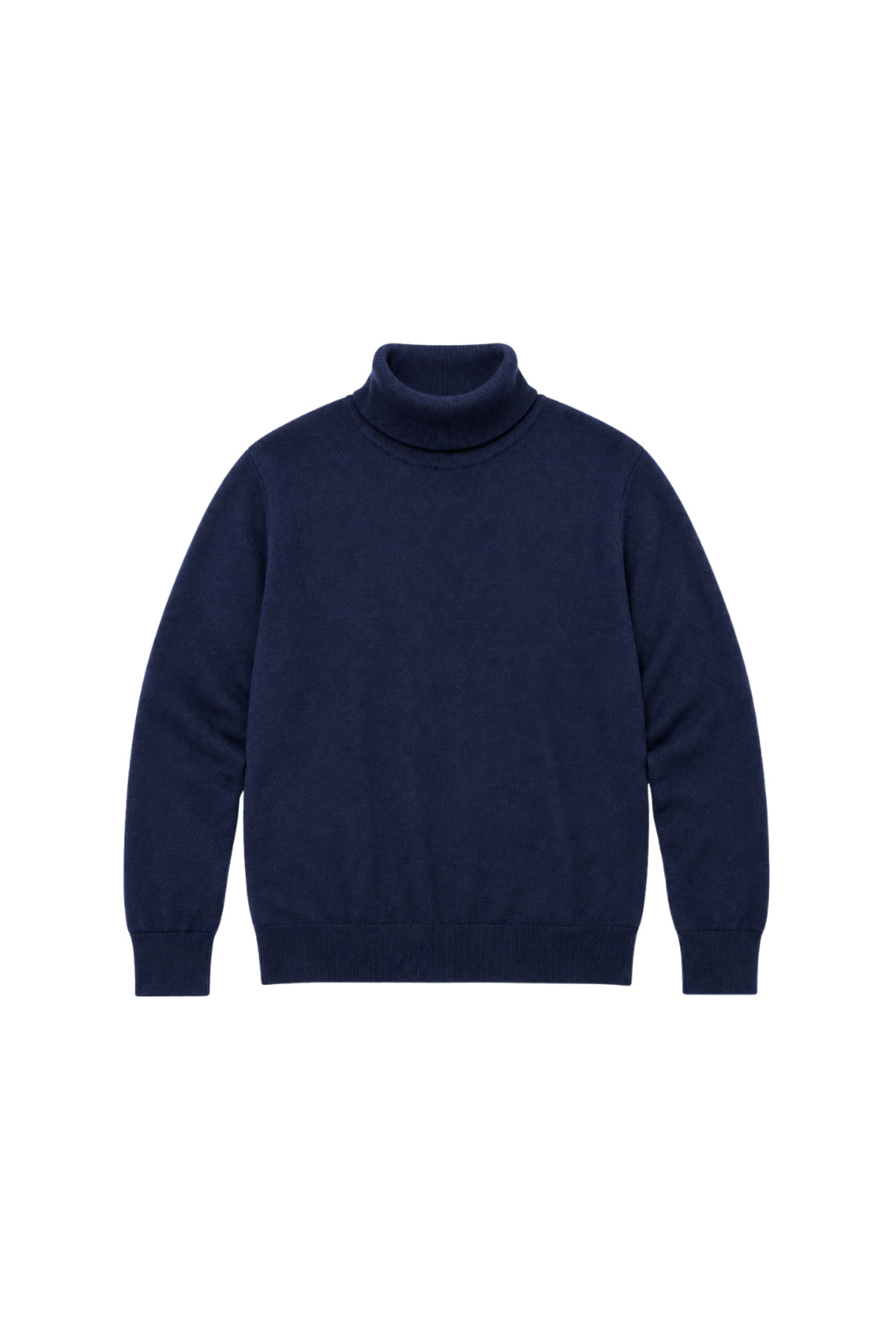 BattalModa Erkek Büyük Beden Koyu İndigo Tam Balıkçı Pamuklu Kazak 3XL-4XL-5XL-6XL görsel 4